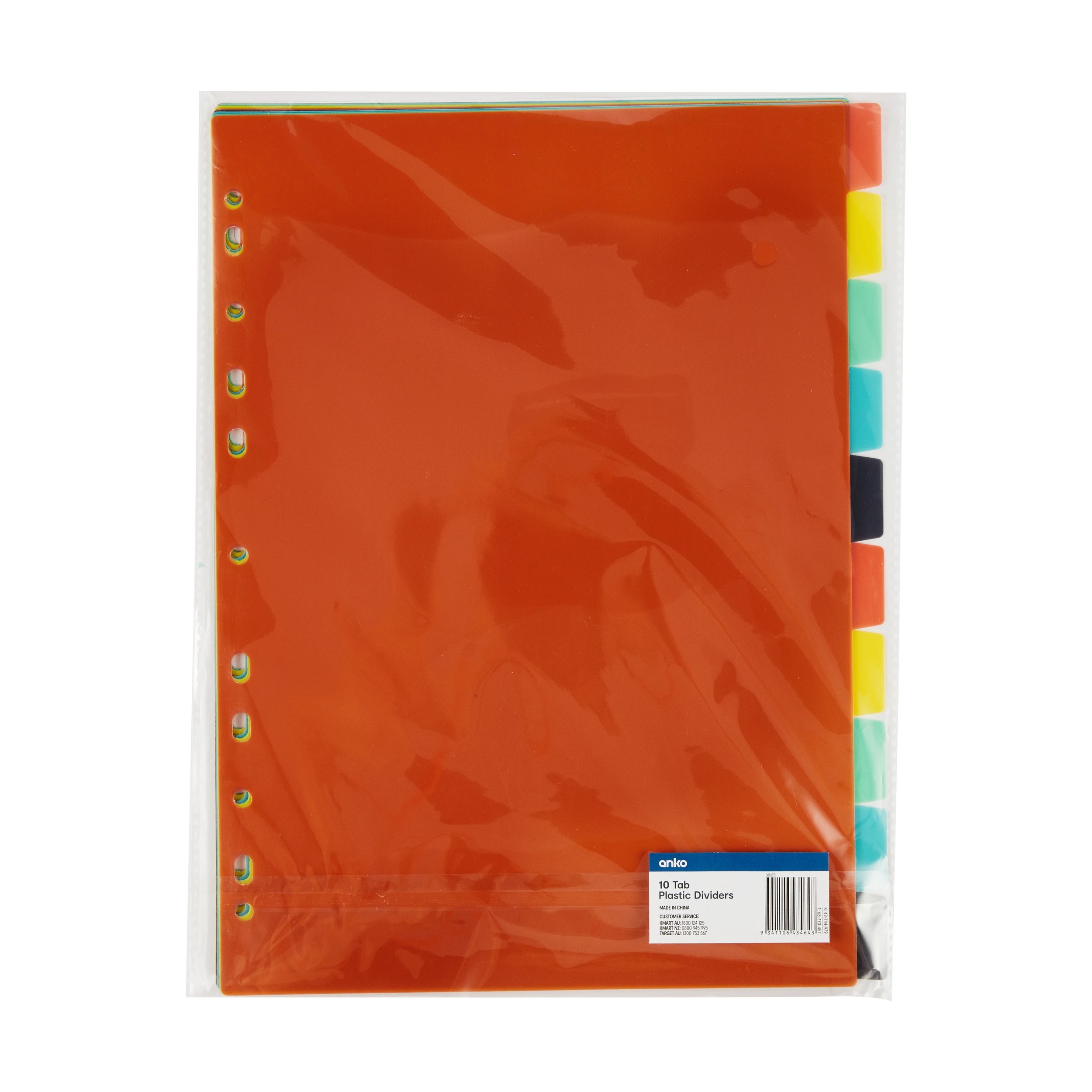 6 10 Tab Plastic Dividers, 6 of 6