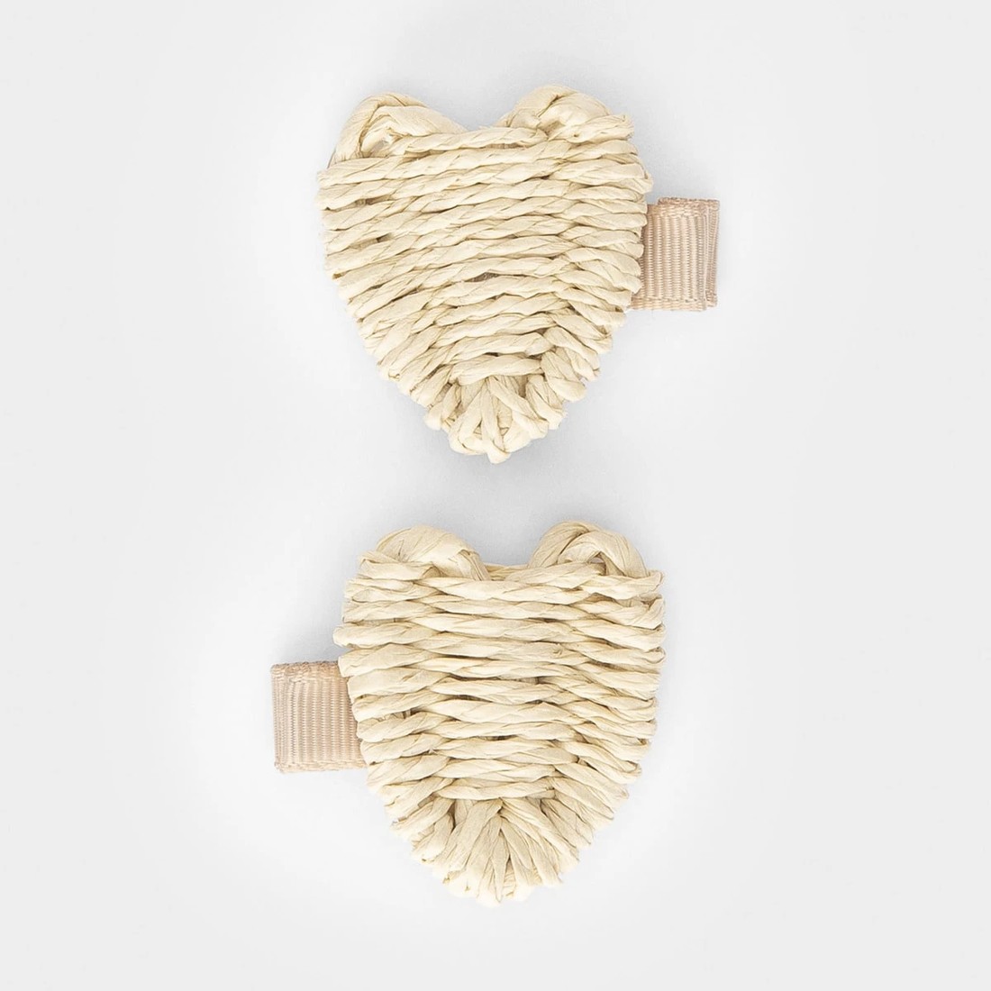 1 2 Pack Natural Hearts Snap Hair Clips, 1 of 4