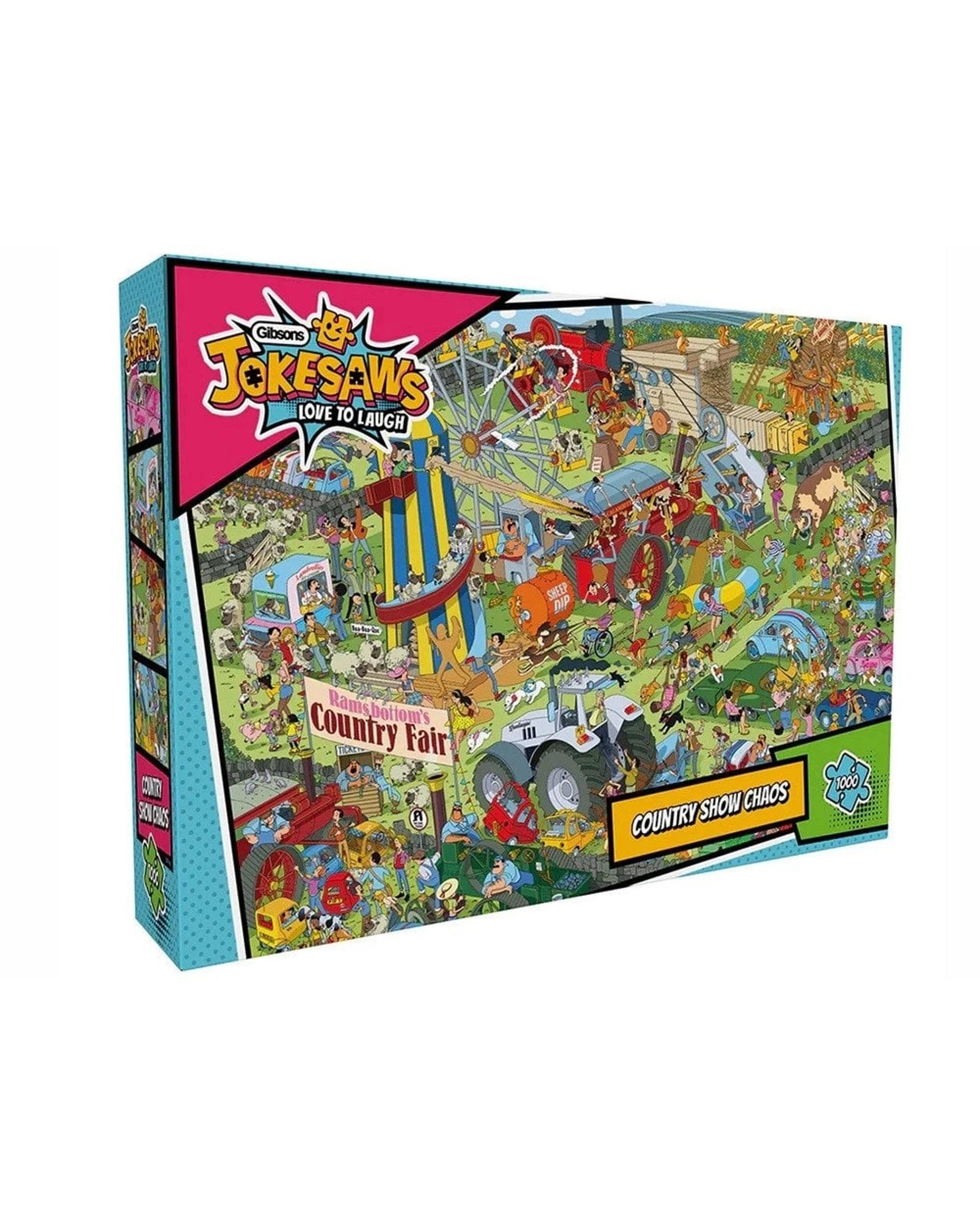 1 Gibsons Jokesaws Country Show Chaos 1000 Piece Puzzle, 1 of 1