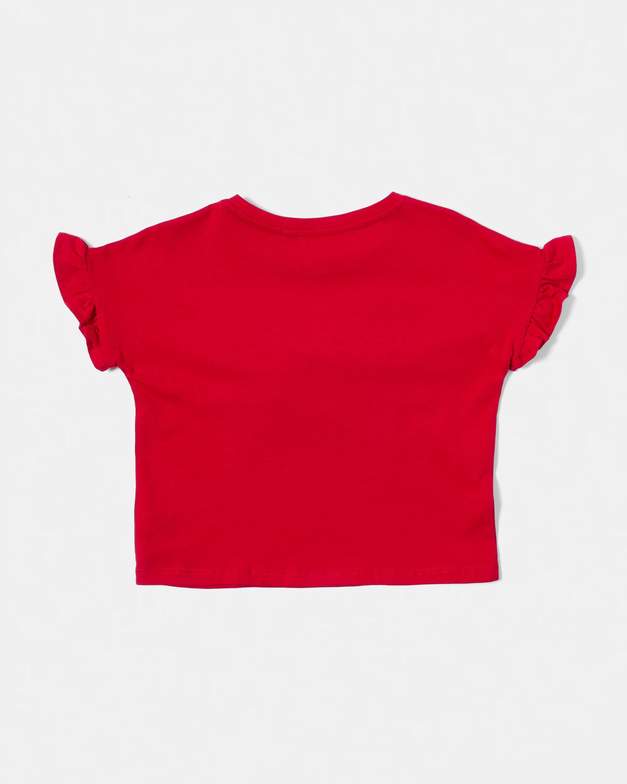 2 Christmas Bow Sequin T-Shirt Red Bow, 2 of 2