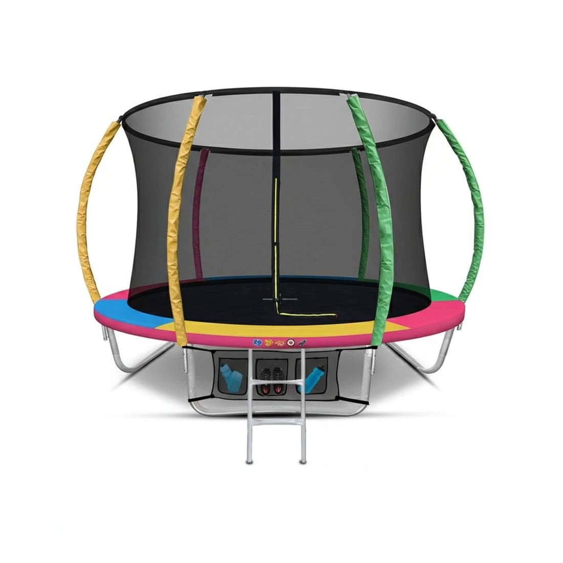 6 Everfit 8FT Trampoline for Kids with Ladder Enclosure Safety Net Rebounder - Multi, 6 of 7