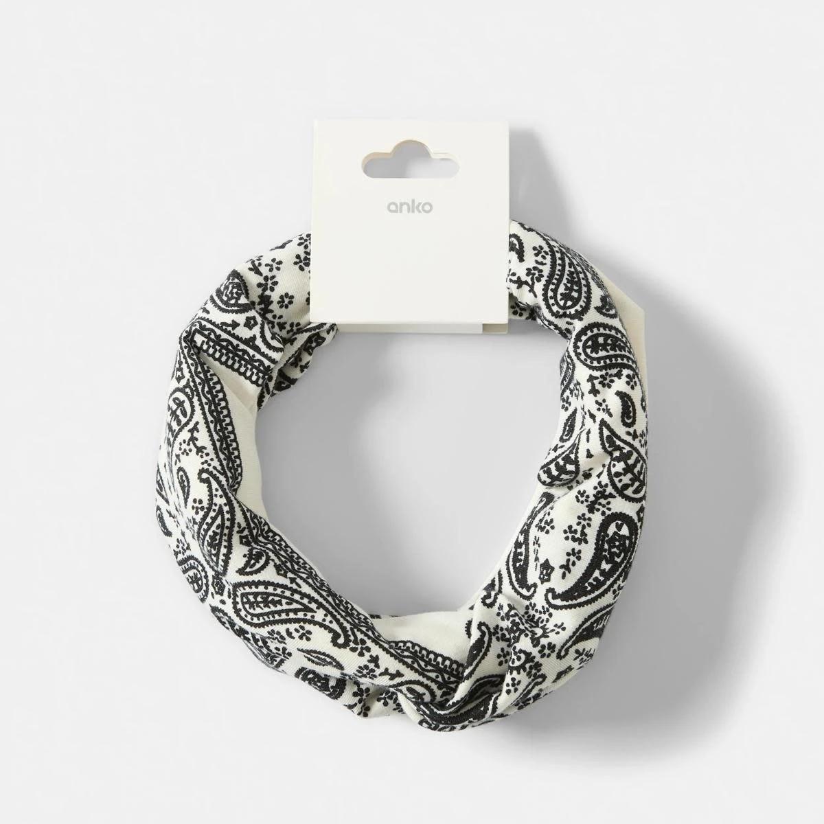 4 Stretch Bandana Headband WHITE, 4 of 4