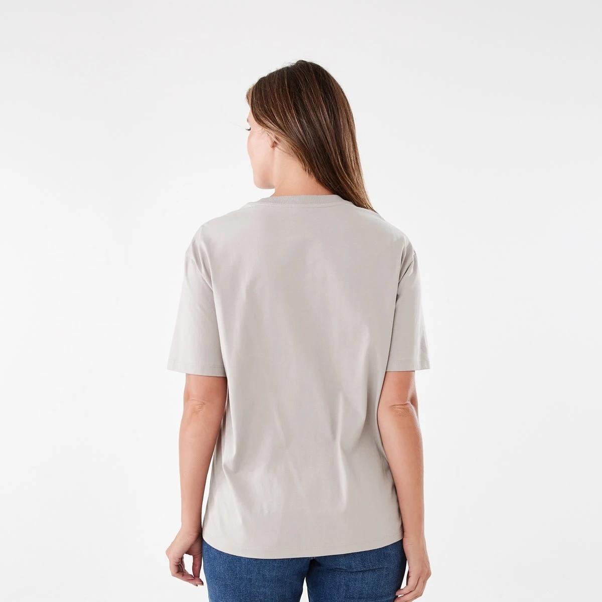 3 Short Sleeve Oversized Boyfriend T-shirt FADED TAUPE, 3 of 5