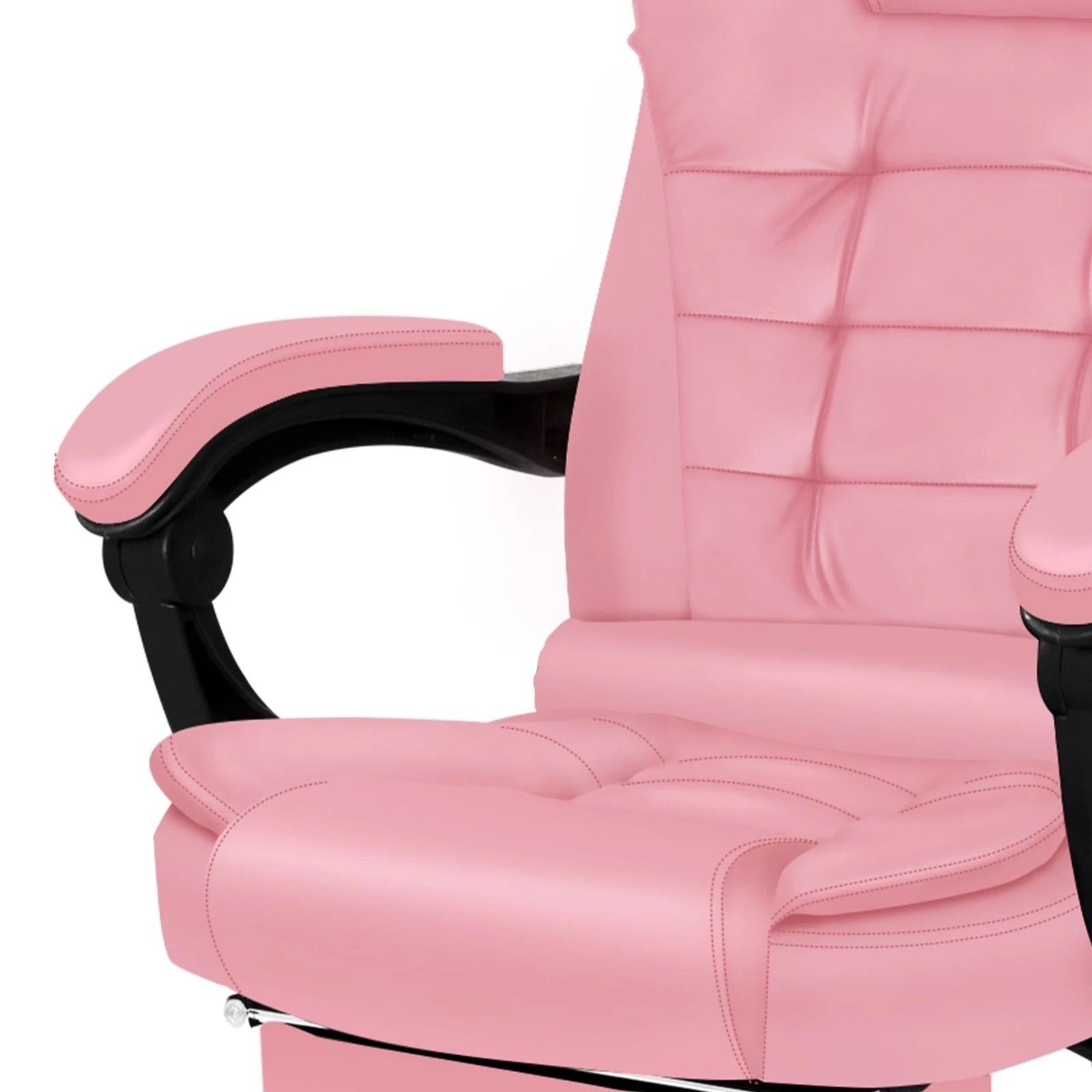 7 Alfordson Massage Office Chair FOOTREST Executive Gaming Racing Seat PU Leather - Pink, 7 of 10