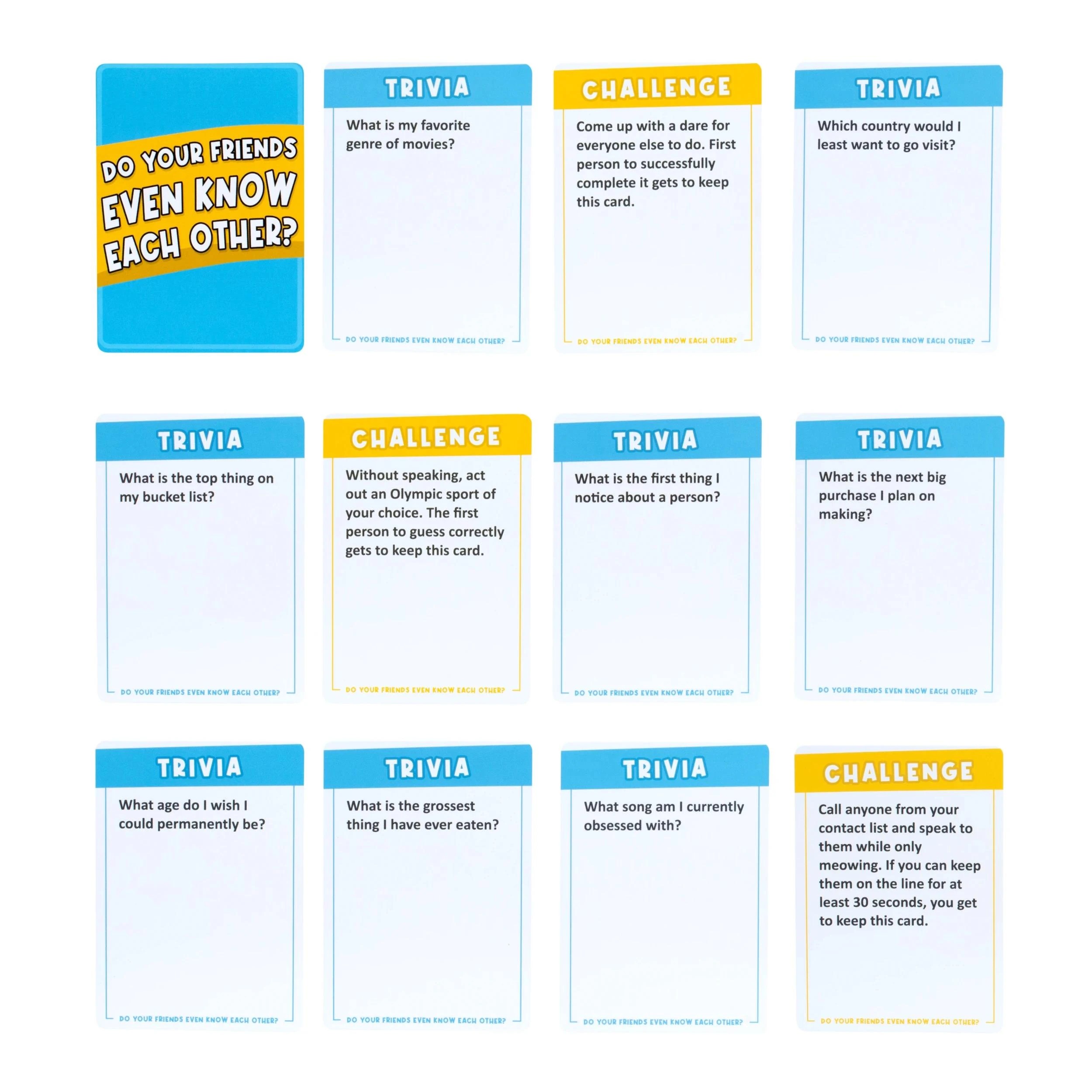 3 Do Your Friends Even Know Each Other? Card Game - Natural, 3 of 5