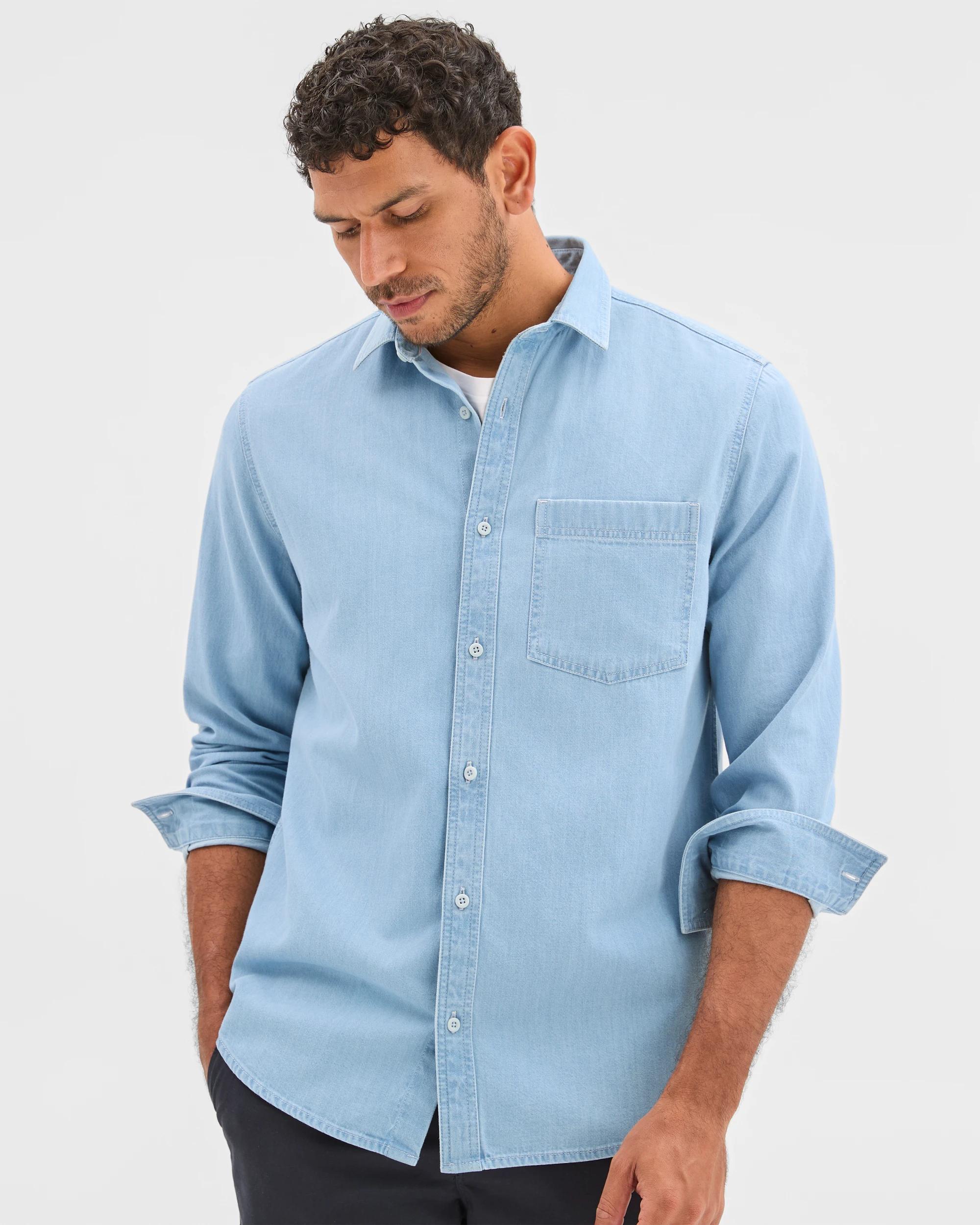 4 Target Denim Australian Cotton Denim Shirt BLEACH, 4 of 6