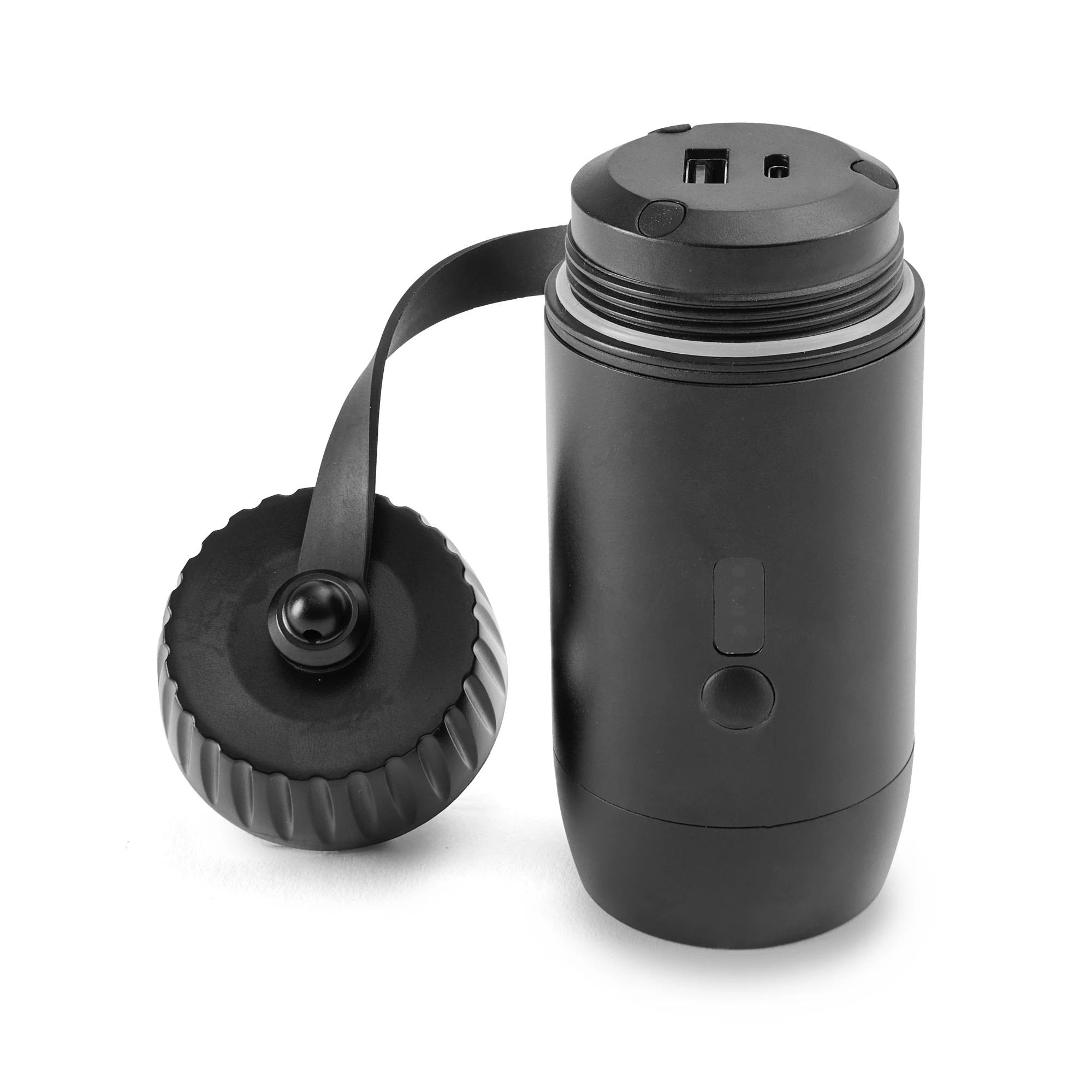 3 Waterproof Portable Charger with Light - Black, 3 of 10