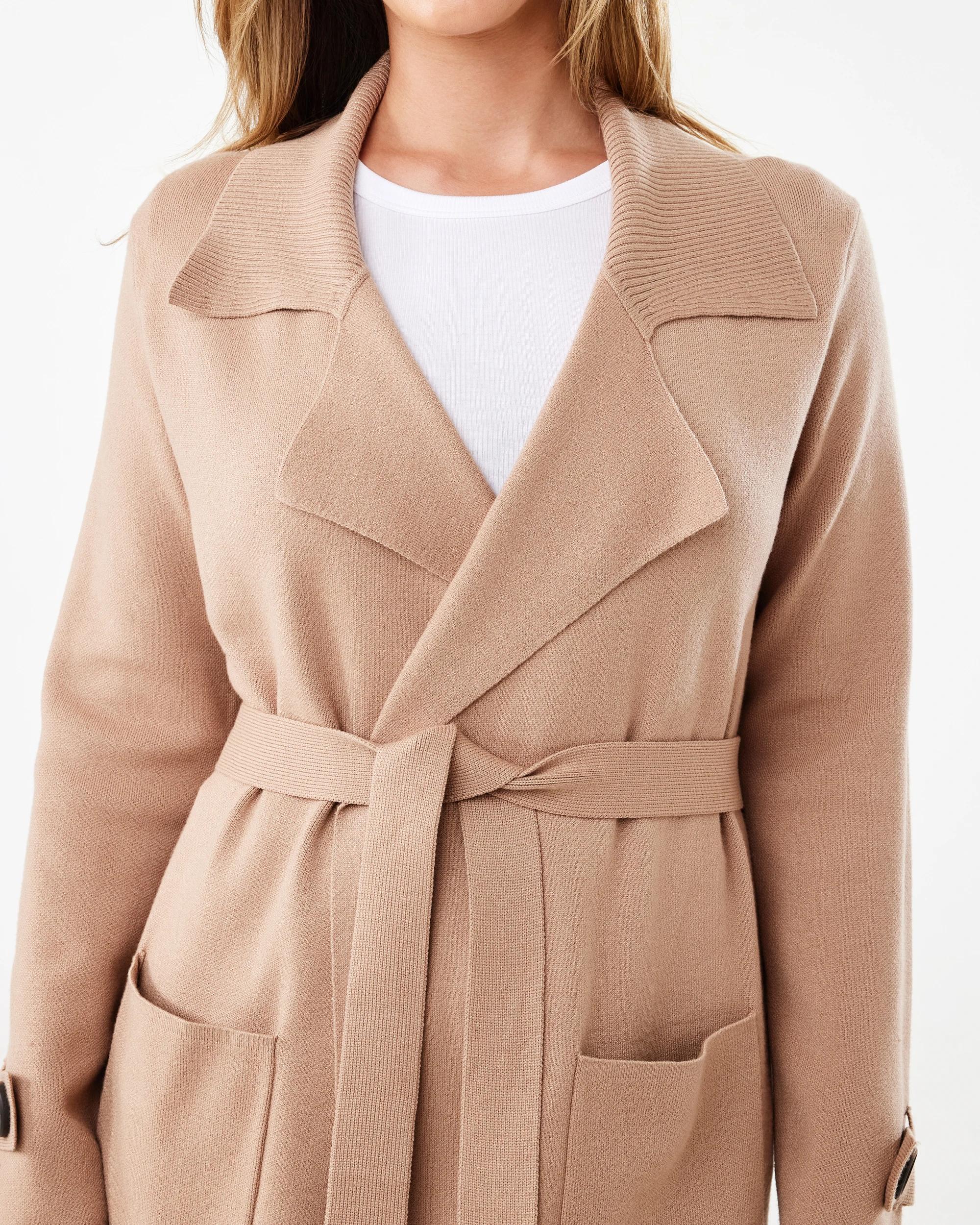 6 Trench Coatigan Natural, 6 of 7