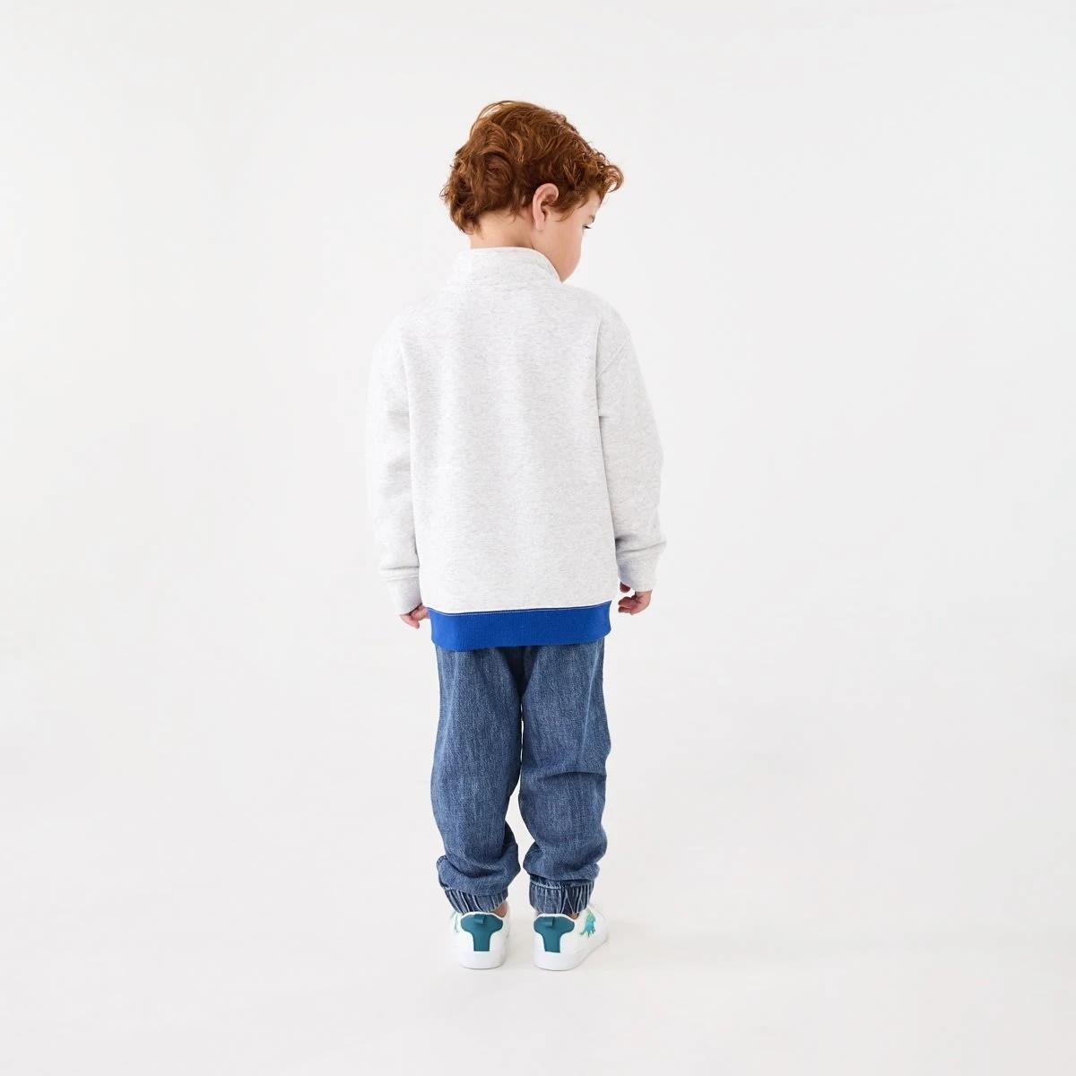 7 Quarter Zip Sweatshirt Wht Marle, 7 of 9