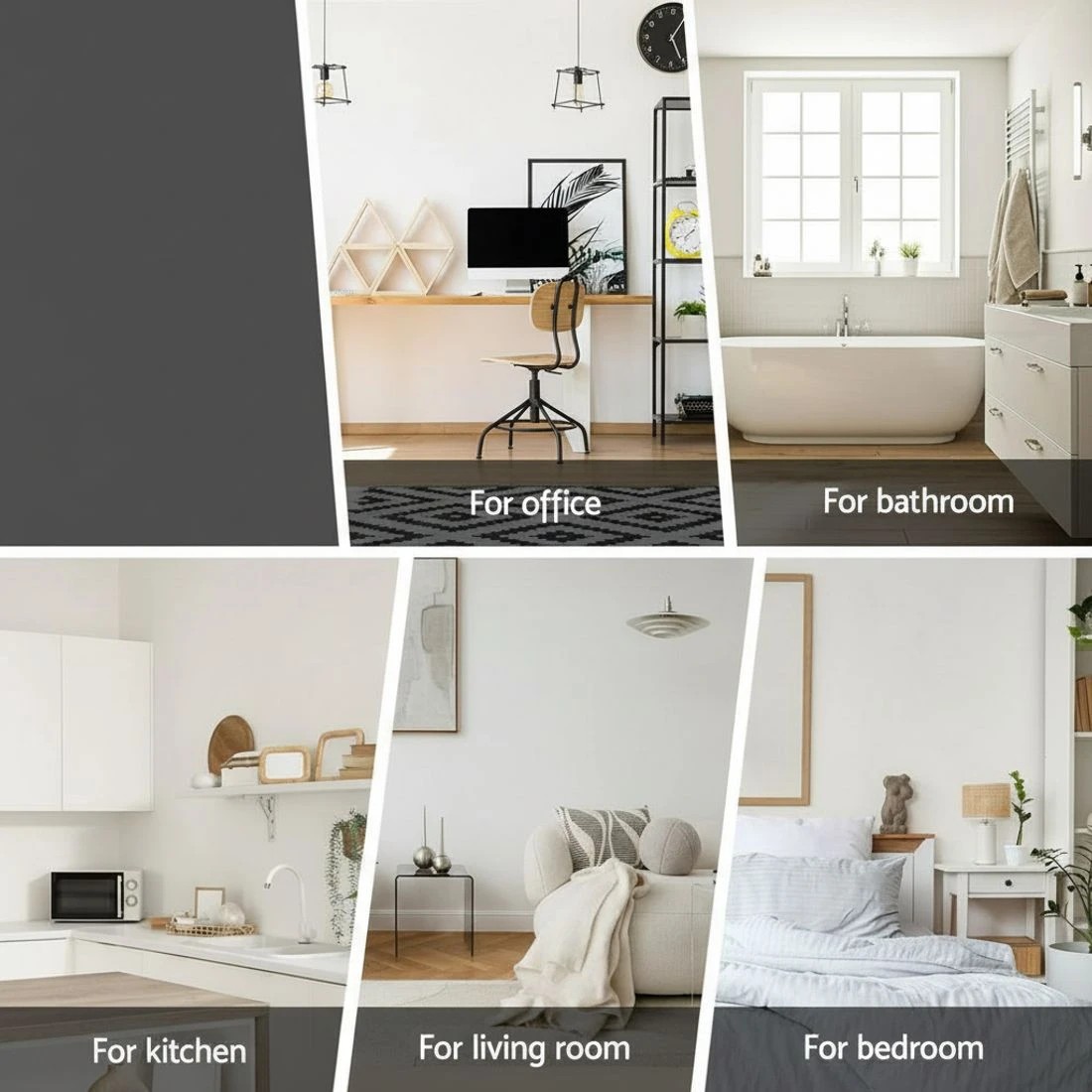 5 Artiss Floating Wall Shelf 3 Tier - White, 5 of 7