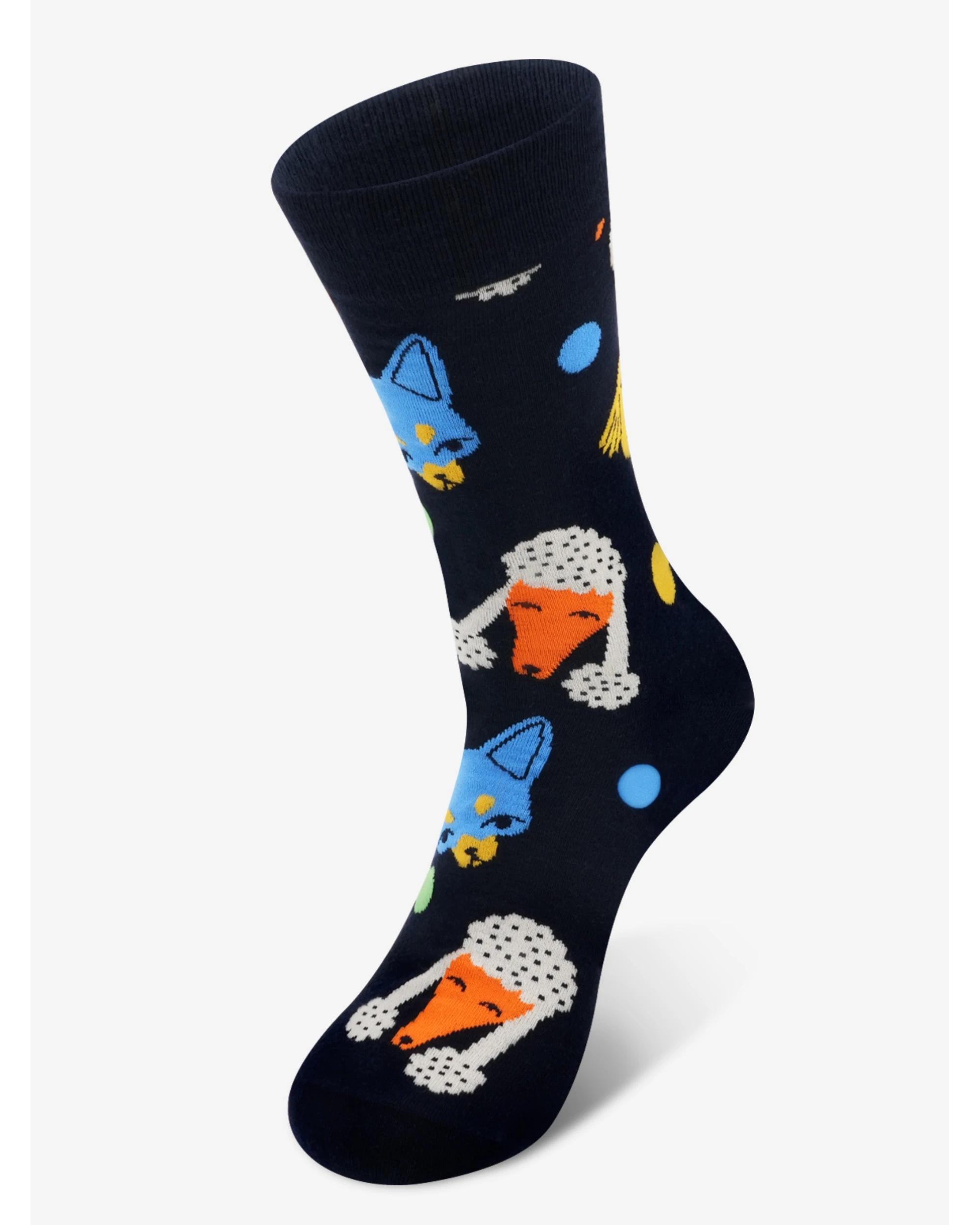 4 Advwin Medium Dog Portrait Colorful Fun Socks DOG, 4 of 5