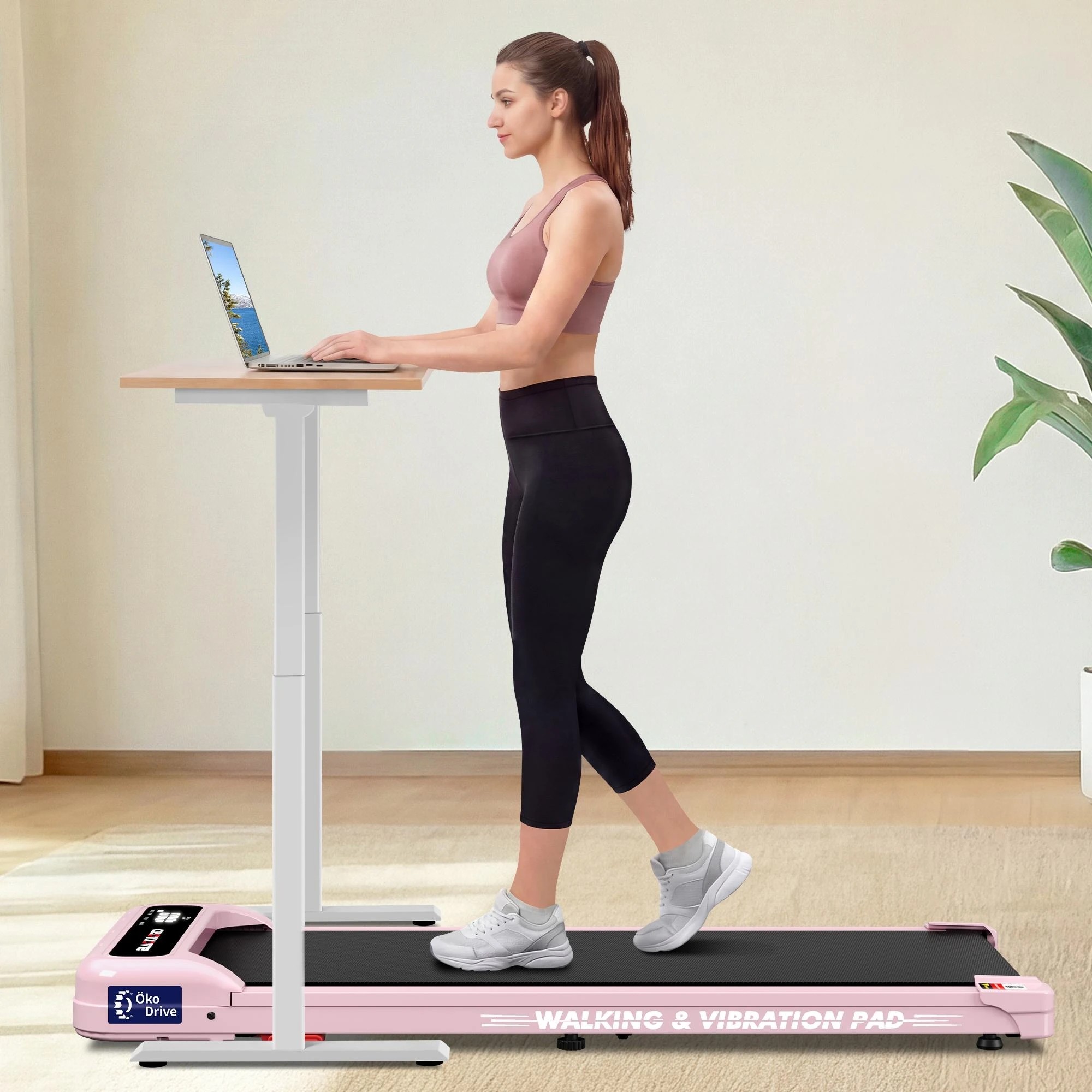 8 Black Lord Treadmill 4-in-1 Walking Vibration Pad Incline Magnetic Remote - Pink, 8 of 9