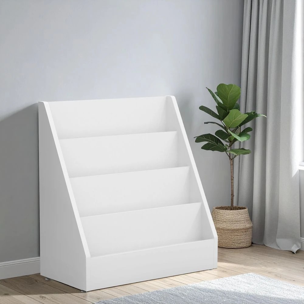 2 Young Kids Educational Tiered Bookcase White Kids Storage & Furniture, 2 of 3