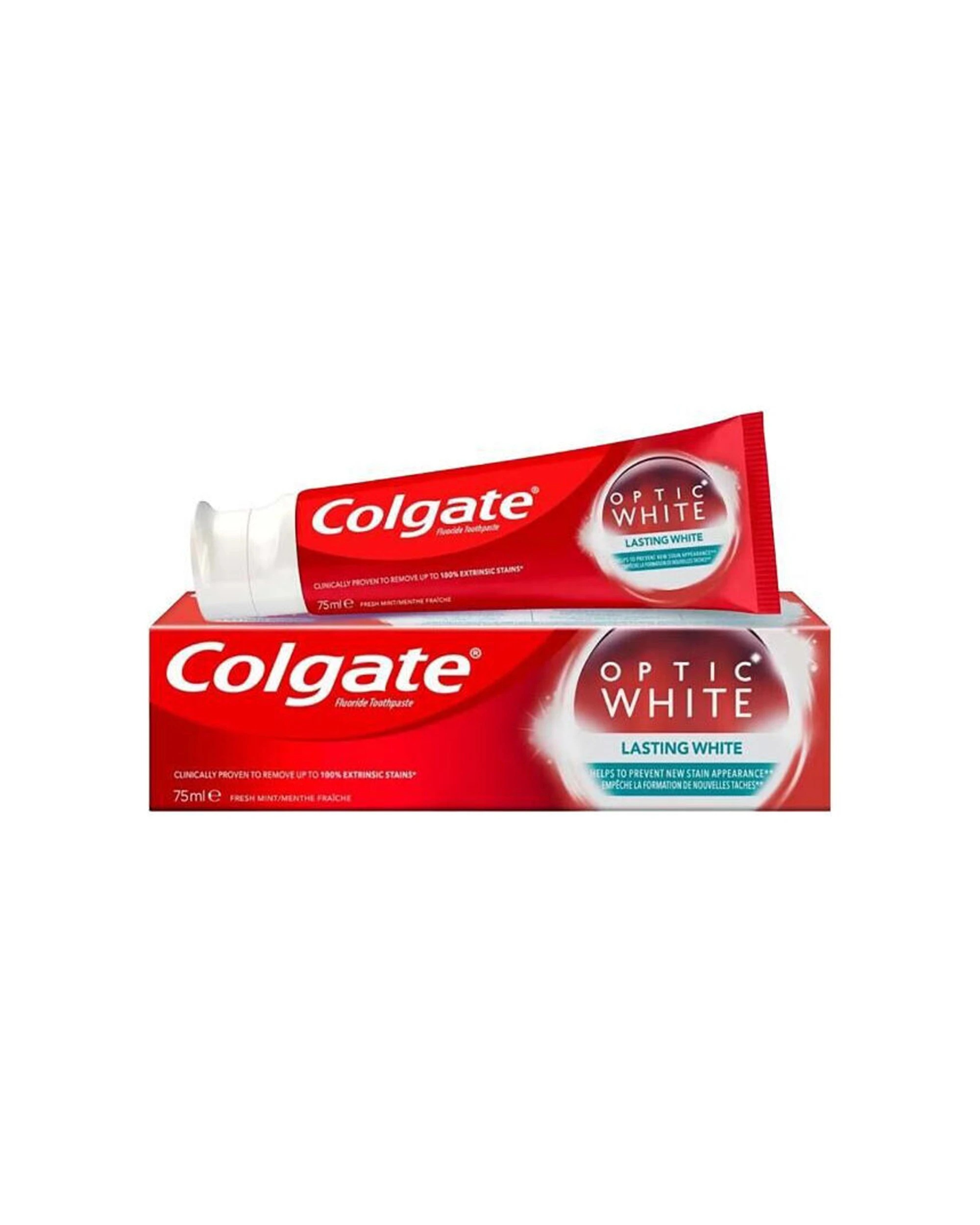 3 Colgate 12PK Tooth Paste Optic LastingWhite Tube Dental OralCare 75ml - Multi, 3 of 3