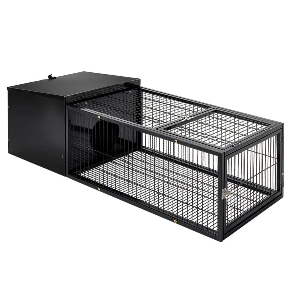 1 i.Pet Rabbit Cage 122x52cm Hutch Enclosure Carrier Metal - Black, 1 of 6
