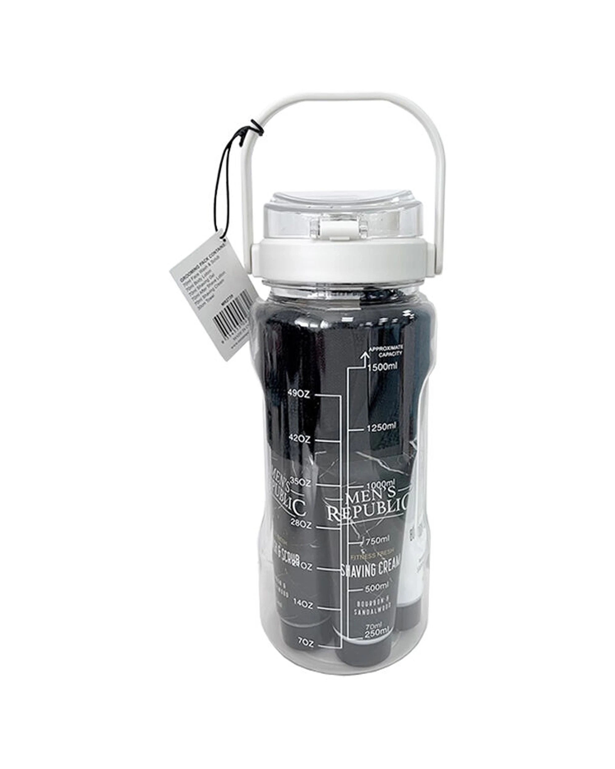 2 Men's Republic Grooming Kit in Gym Waterbottle for Fitness Fresh - Clear, 2 of 7