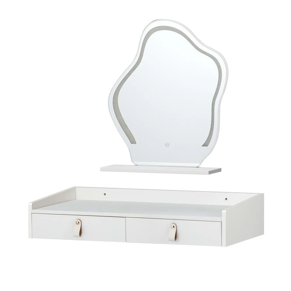 1 Artiss Dressing Table Floating LED  Daphne - White, 1 of 5