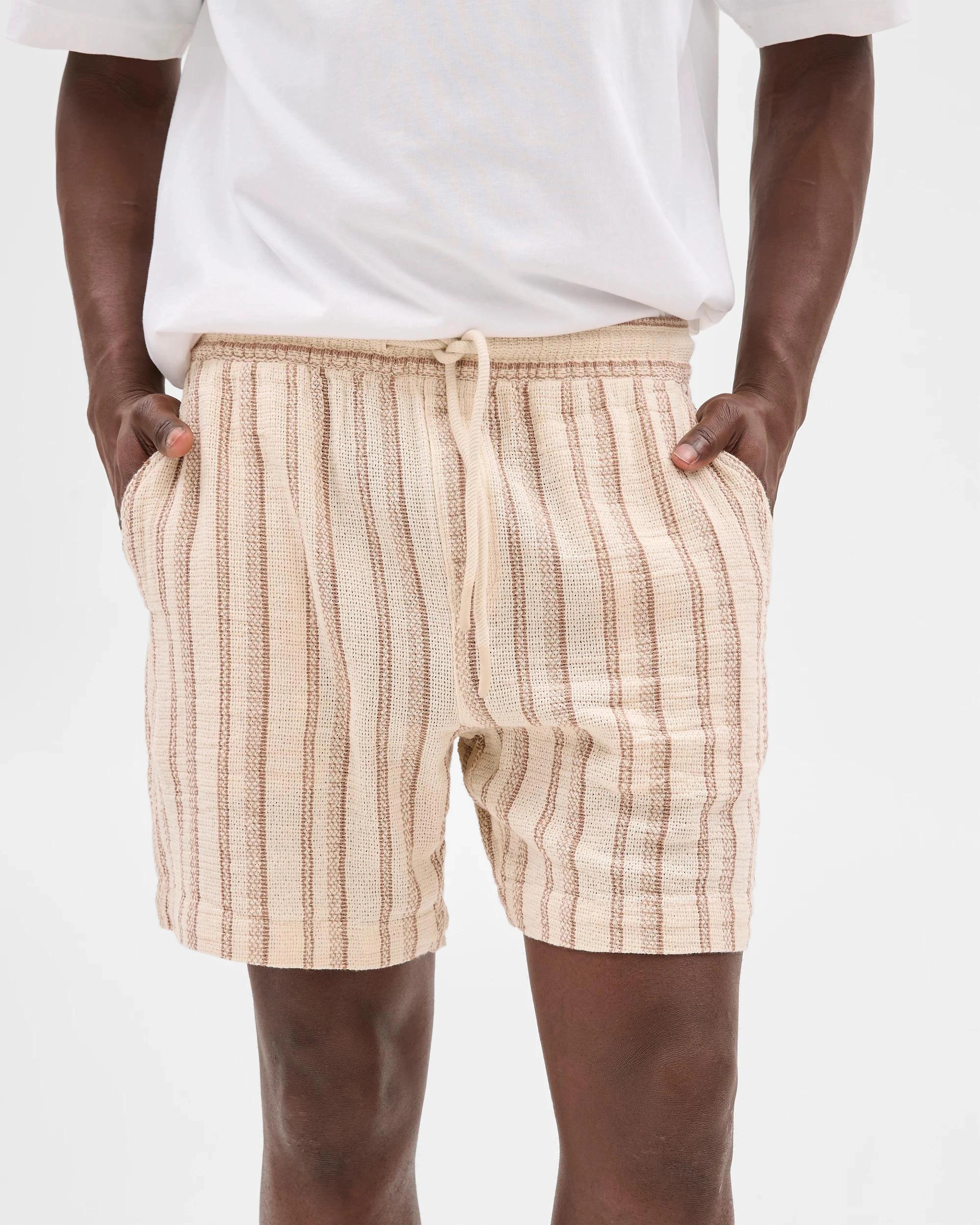 6 Australian Cotton Stripe Shorts - Commons NEUTRAL, 6 of 6