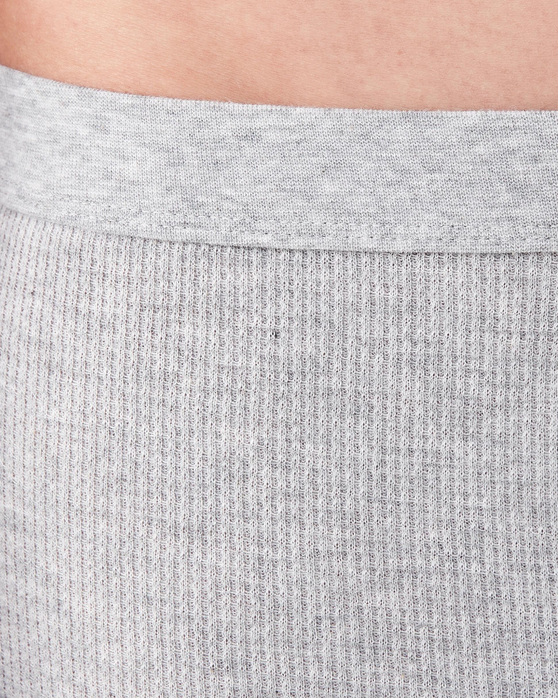 4 Long Leg Mini Waffle Thermal Pants Grey, 4 of 4