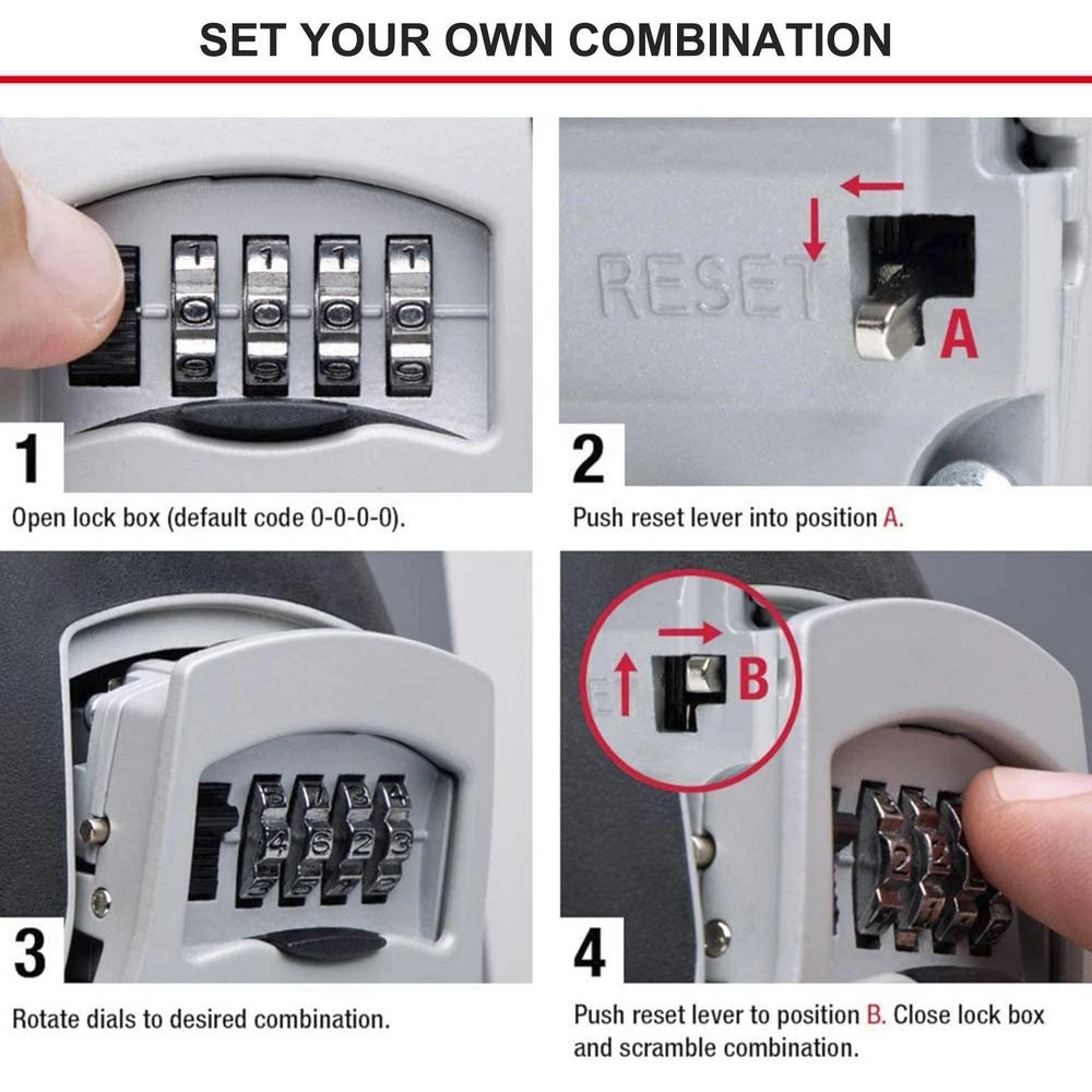 5 Masterlock Medium Combination Portable Key Safe, 5 of 10