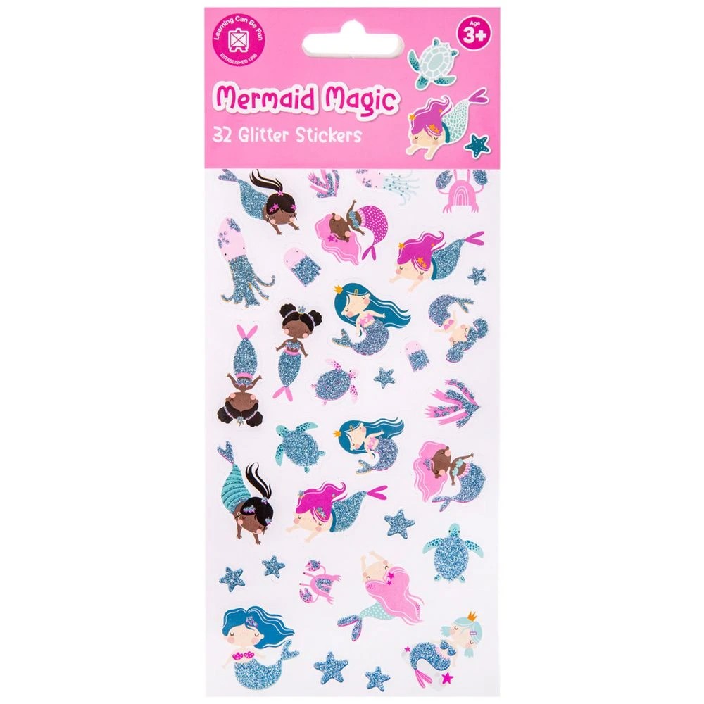 1 Learning Can Be Fun Mermaid Magic Glitter Stickers, 1 of 3