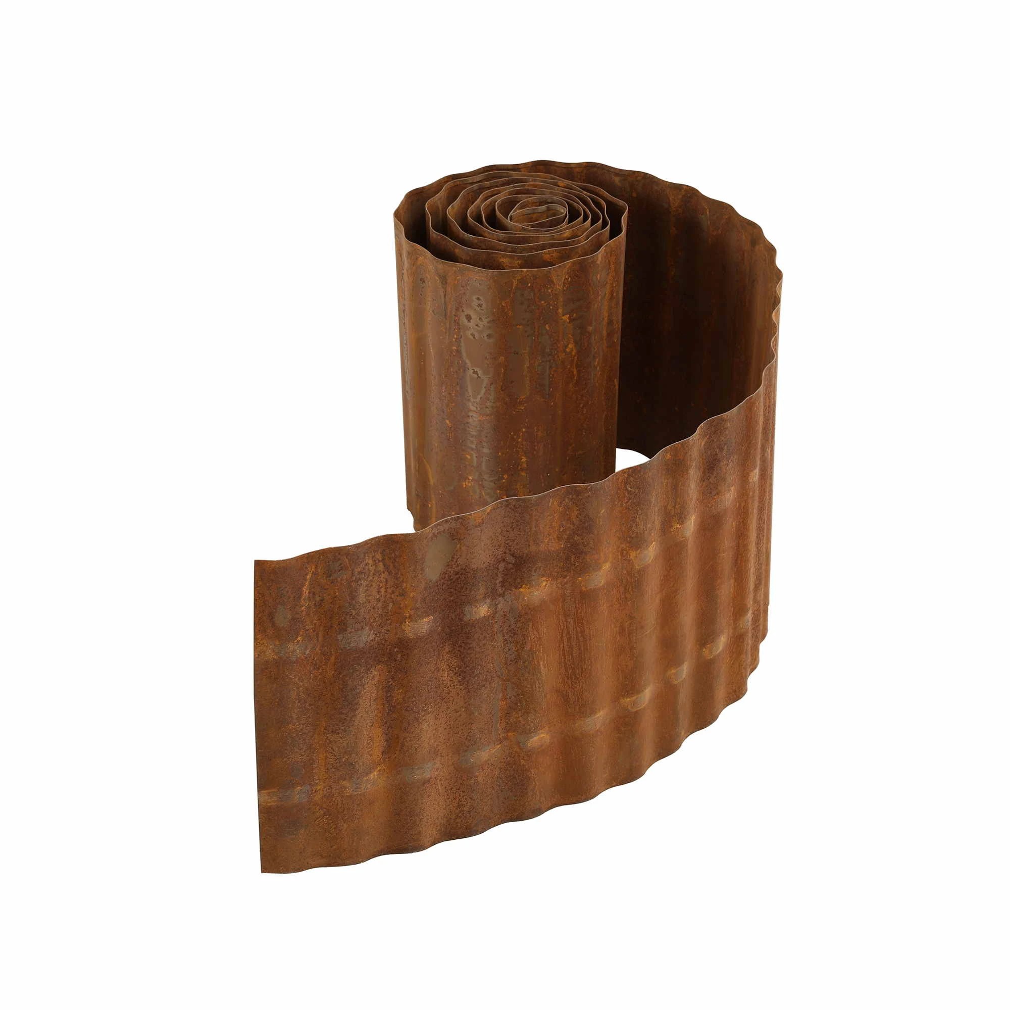 3 Green Fingers Garden Edging 10ft Metal Flexible Garden Border Corrugated Steel Lawn Edging - Red, 3 of 9