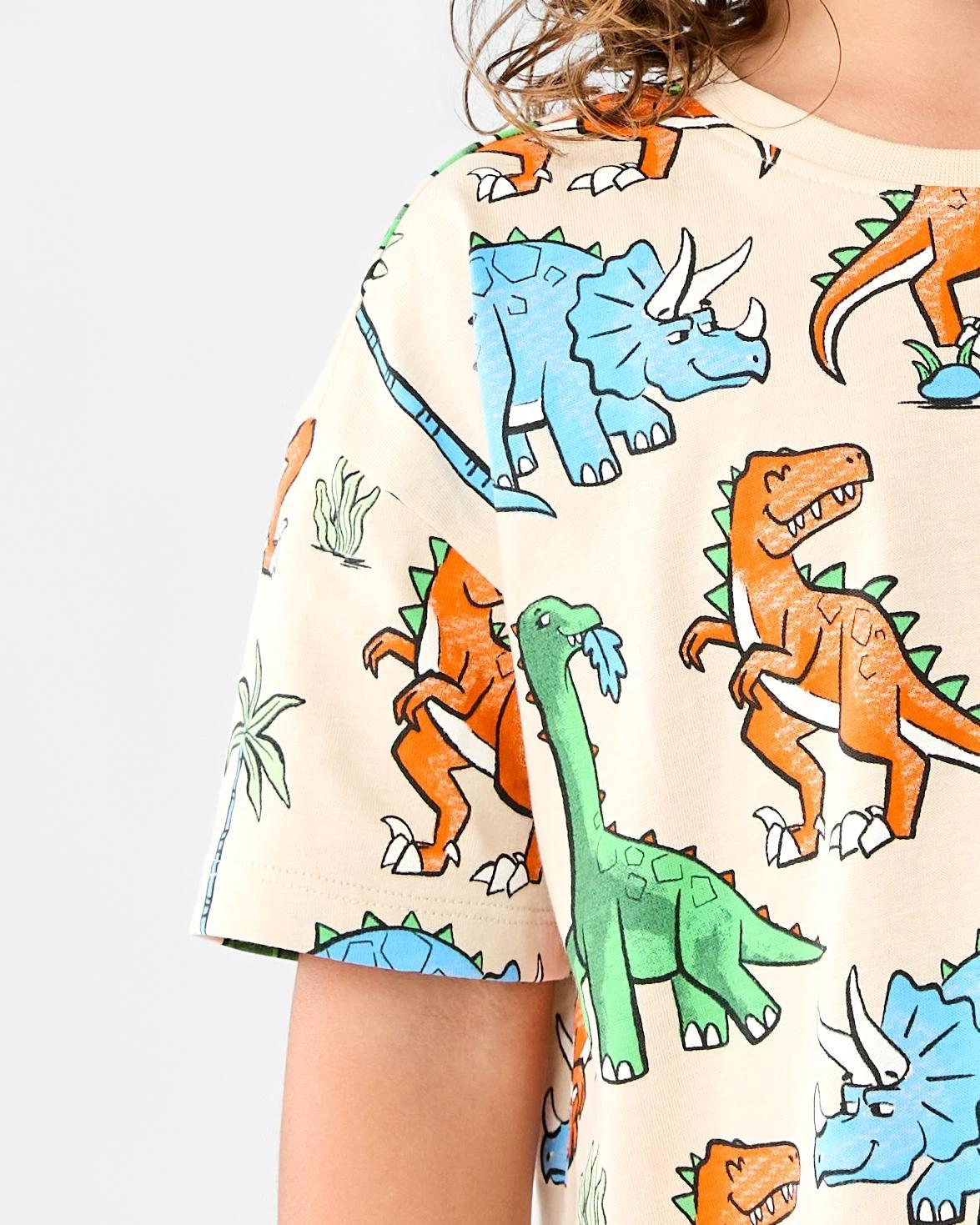 5 Short Sleeve Jersey Pyjama Set Bge Dino, 5 of 8