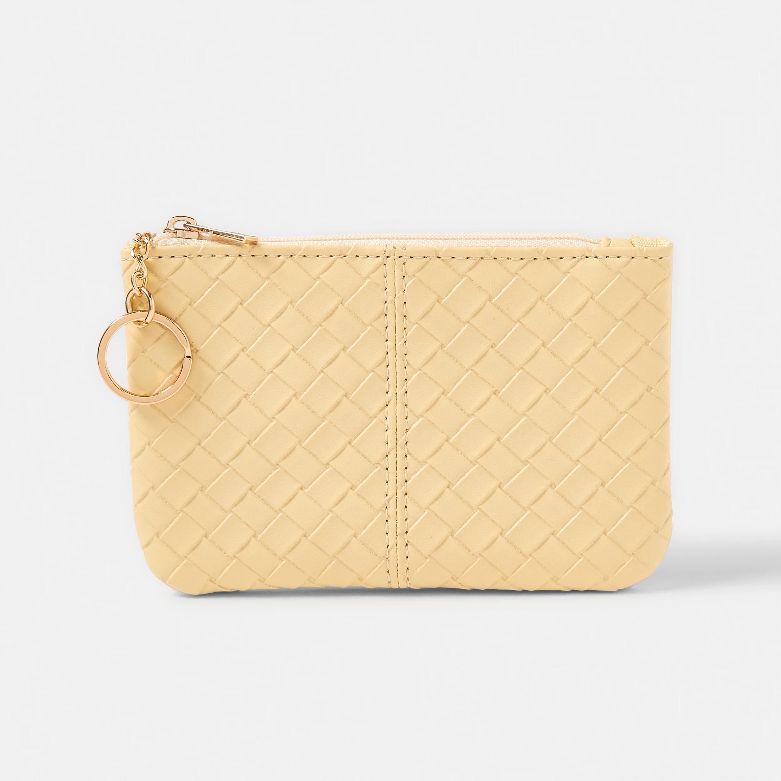 1 Weave Coin Purse Lem Cream, 1 of 3