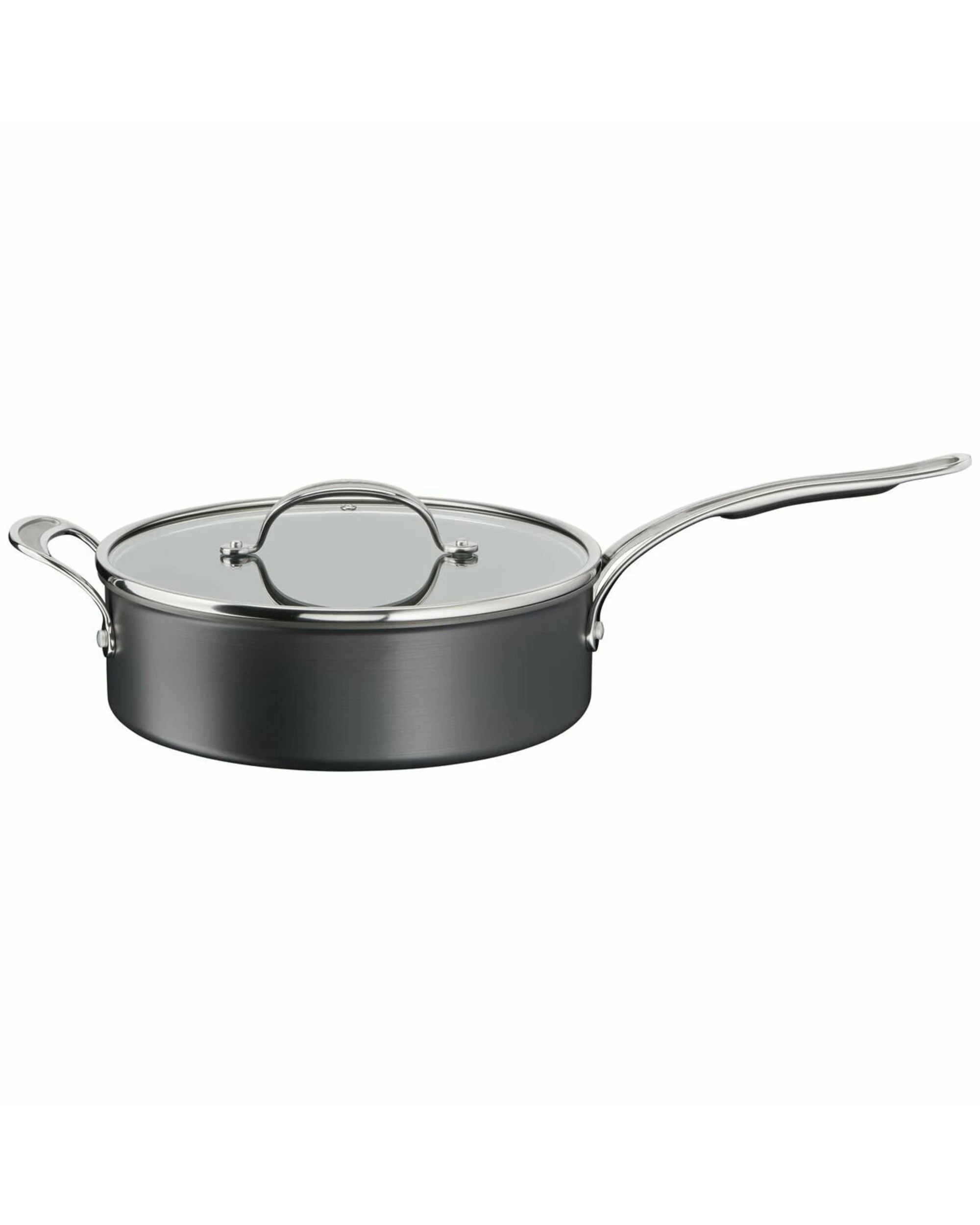 2 Tefal 26cm Jamie Oliver Cook's Classics Induction Hard Anodised Saute Pan with Lid, 2 of 5