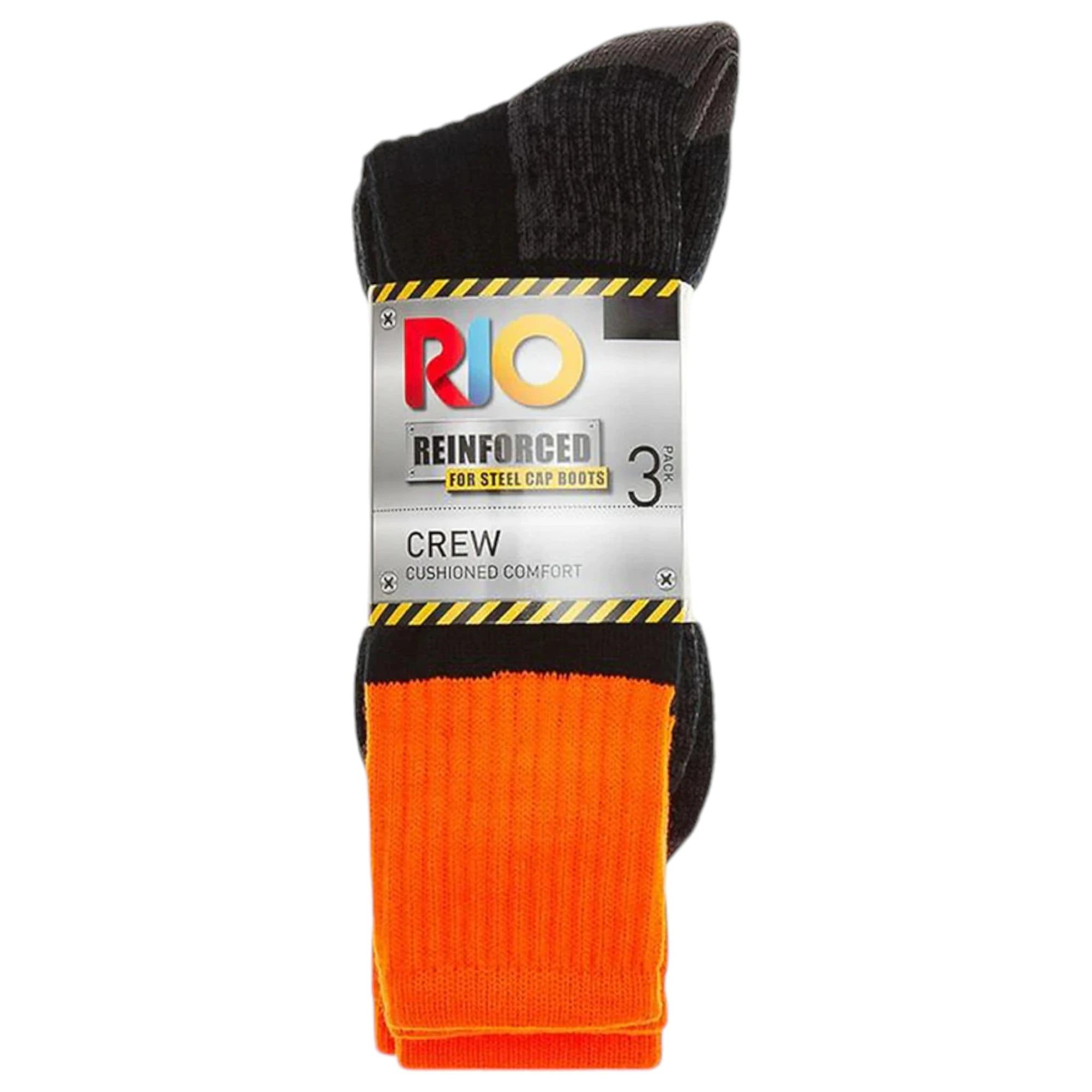 2 Rio 3 Pairs No Hole Reinforced Socks Comfortable Crew MULTI, 2 of 2