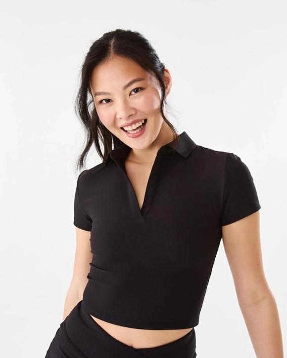 Active Womens Collared Baby T-shirt