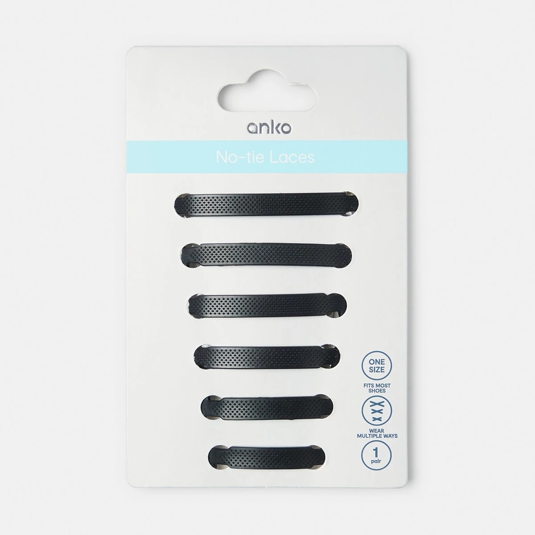 3 No Tie Laces - Black, 3 of 3