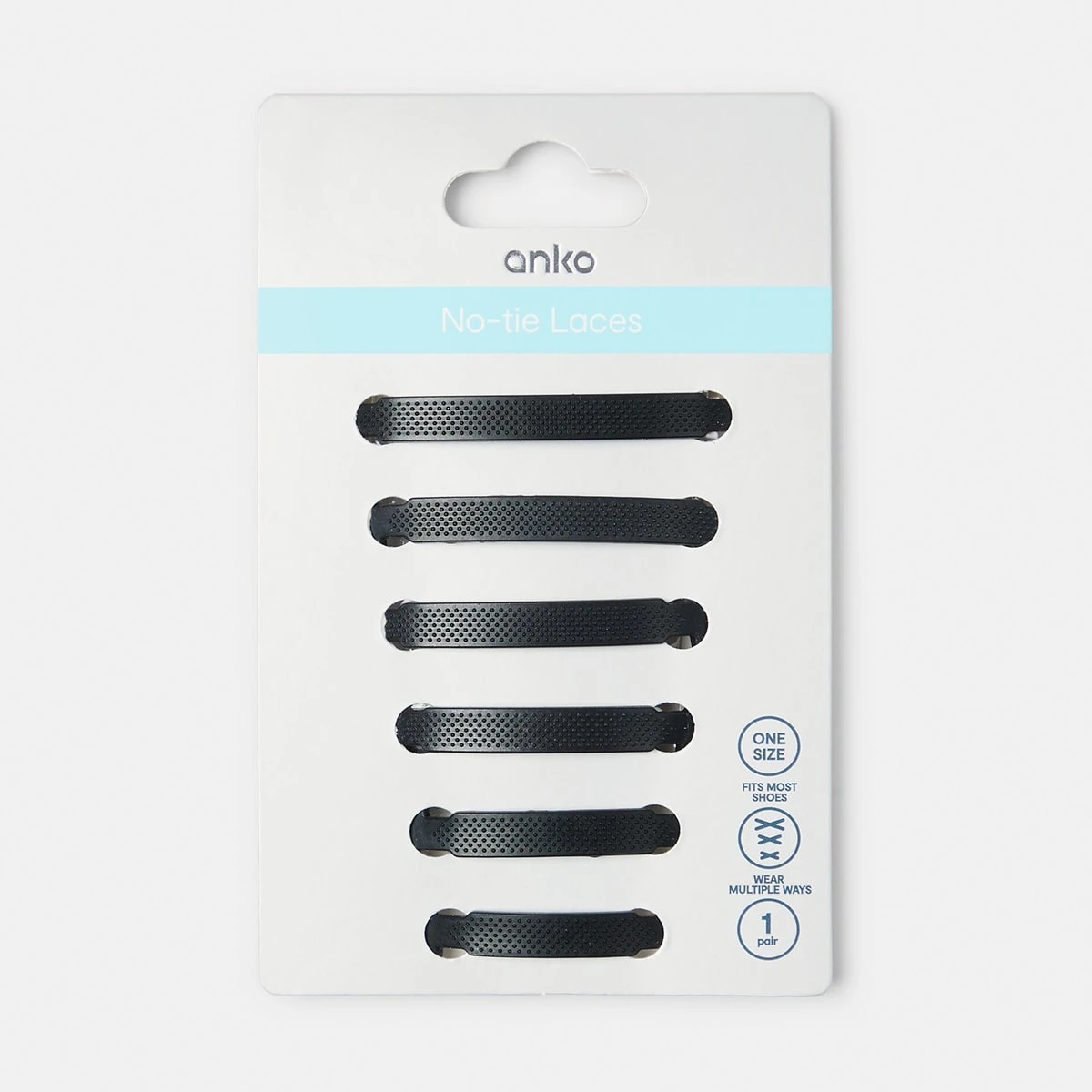 3 No Tie Laces - Black, 3 of 3