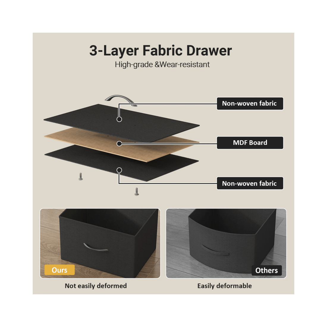 8 Advwin Chest Of 8 Drawers Storage Cabinet With Open Shelves
 - Black, 8 of 10