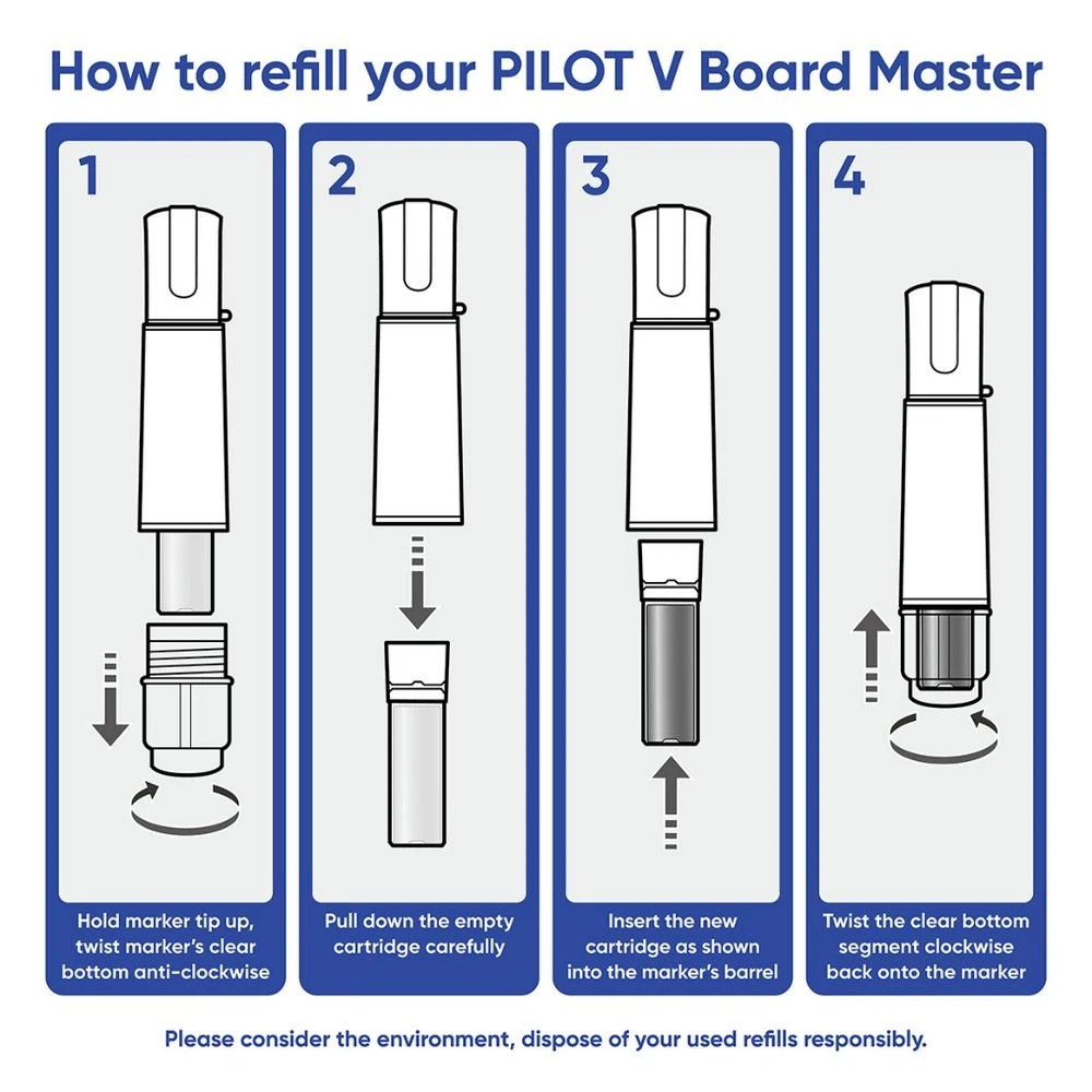 8 PILOT V Board Whiteboard Marker Bullet Assorted 4 Pk + Eraser, 8 of 8