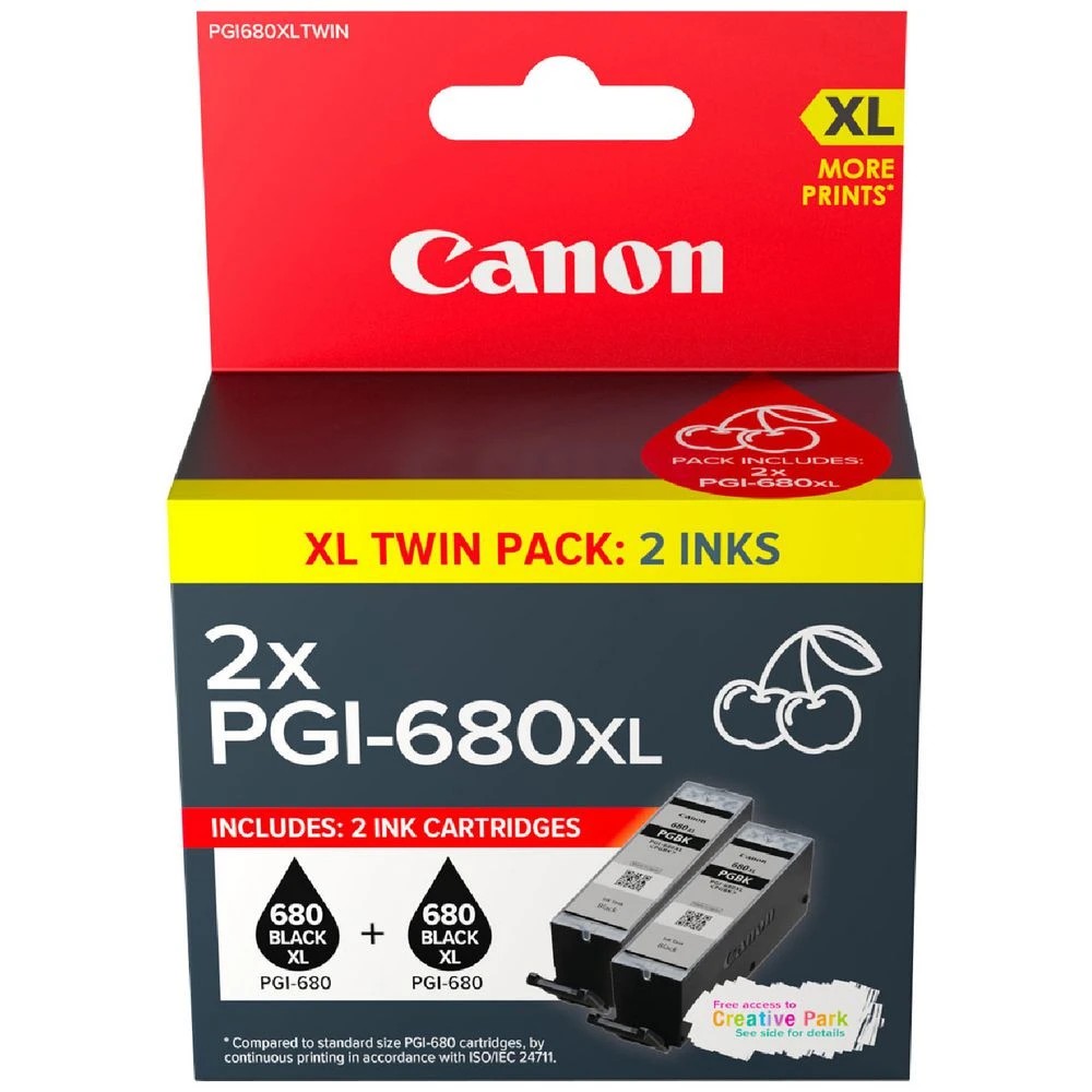 1 Canon PGI 680XL Ink Cartridge Twin Pack, 1 of 6