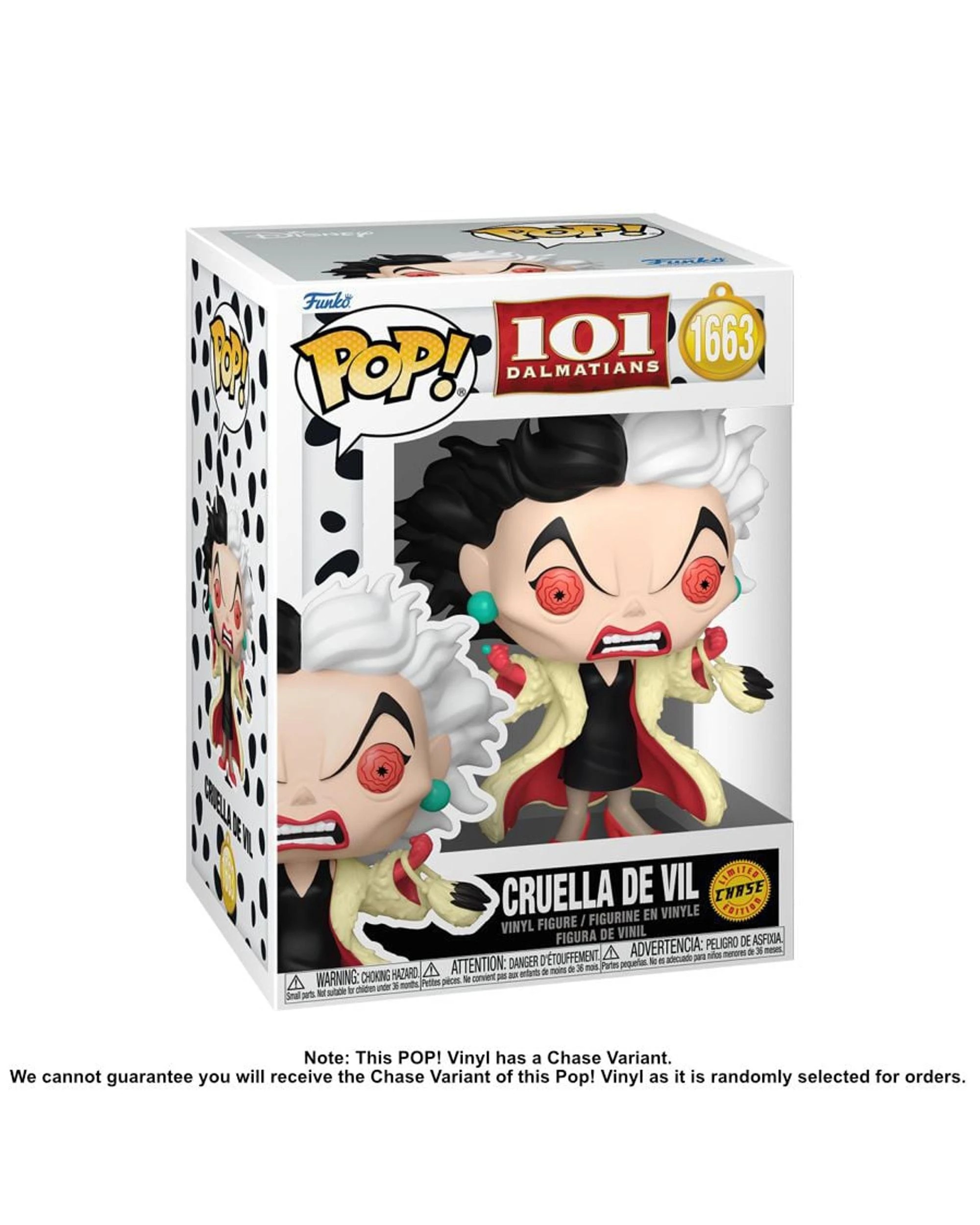 6 Disney 101 Dalmatians - 1991 -  Cruella De Vil Funko POP! Vinyl, 6 of 6