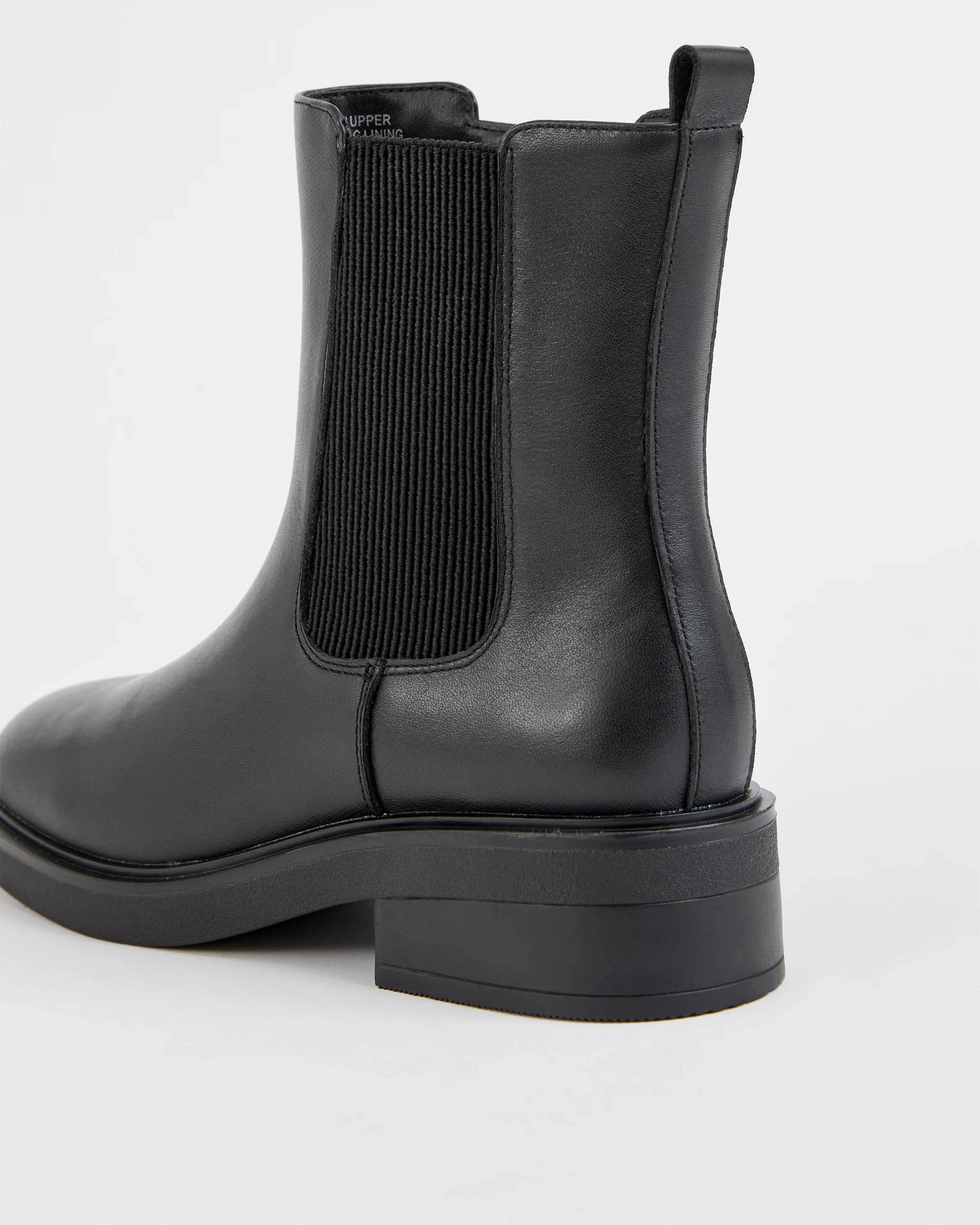 3 Target Woman Genuine Leather and Suede Chelsea Boots - Coria BLACK LEATHER, 3 of 3