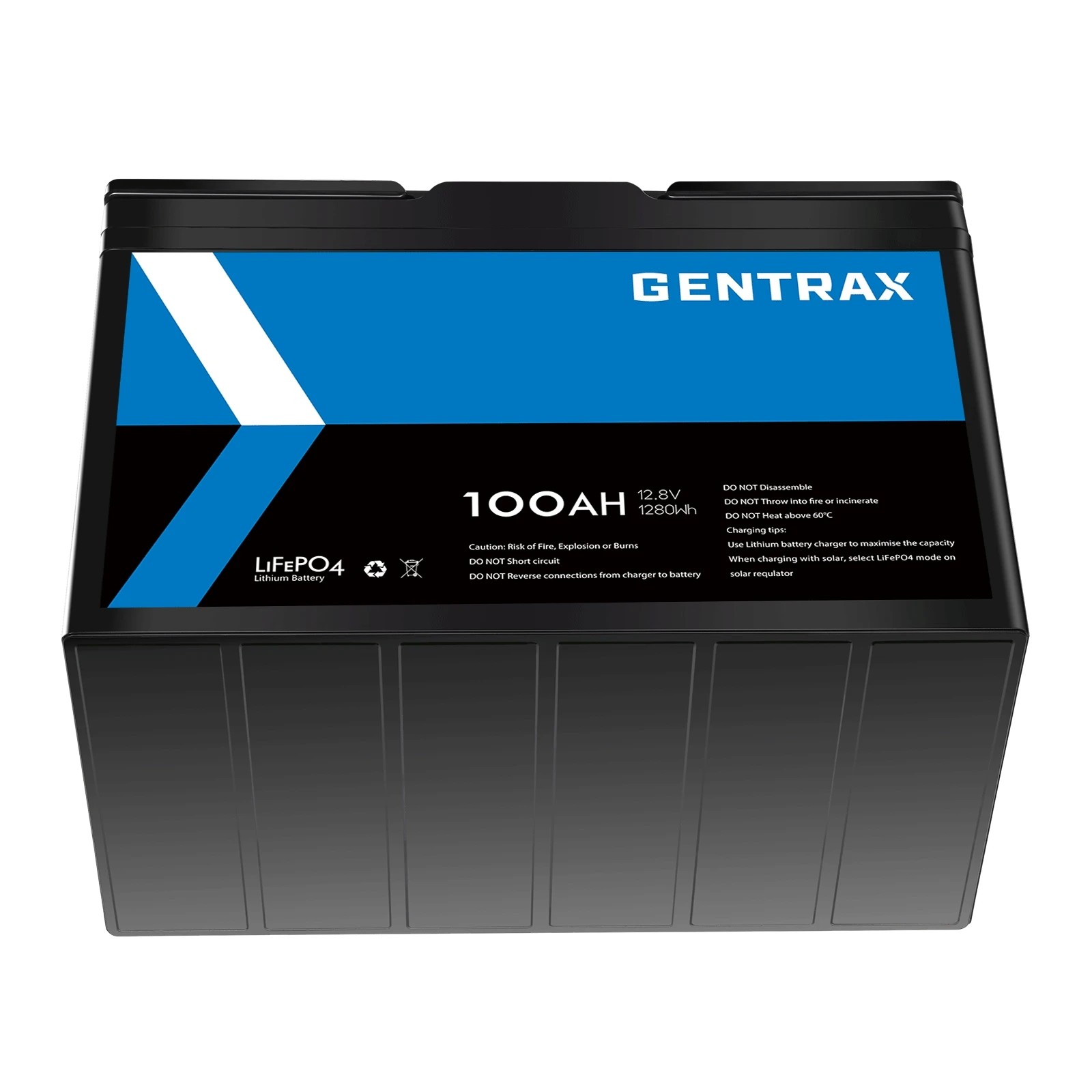 9 GENTRAX 12V 100Ah 1280Wh LiFePO4 Battery, 100A BMS, Caravan & Camping, 9 of 10