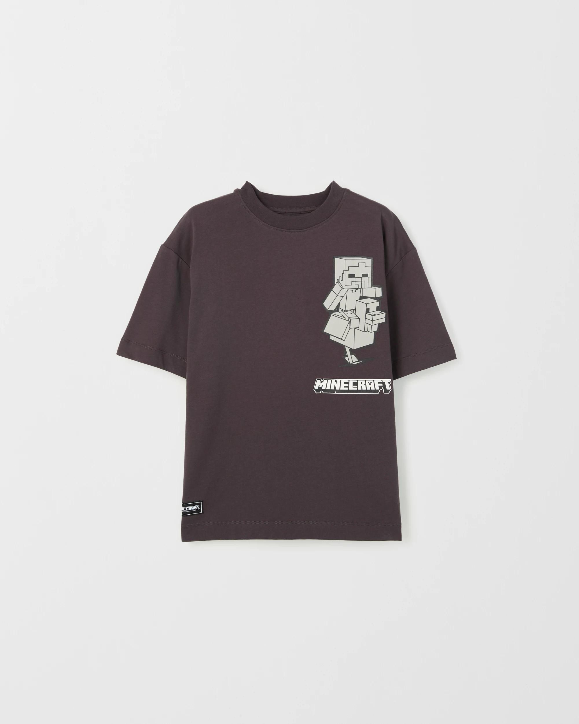 5 Minecraft Chicken Jockey Australian Cotton T-Shirt BLACK, 5 of 6