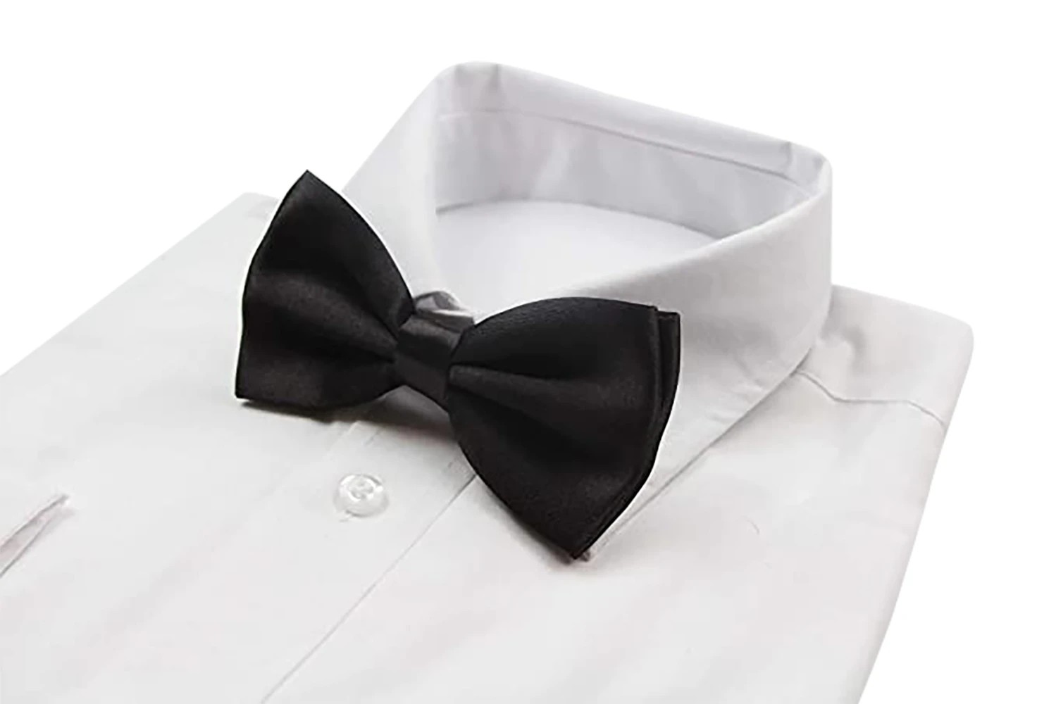 5 Zasel Mens Dark Brown Solid Plain Colour Bow Tie - Brown, 5 of 5
