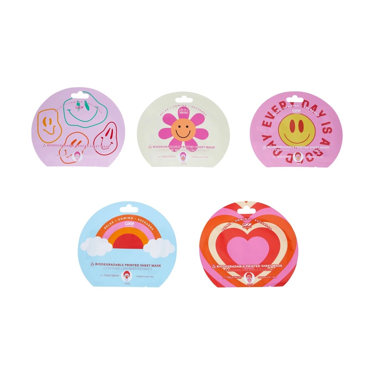 2 OXX Skincare 5 Pack Funky Vibes Printed Sheet Mask, 2 of 5