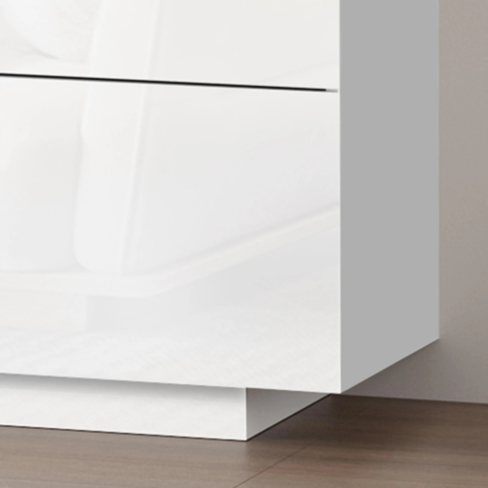 5 Alfordson Entertainment Unit 180cm TV Cabinet Stand LED Light Gloss - White, 5 of 10