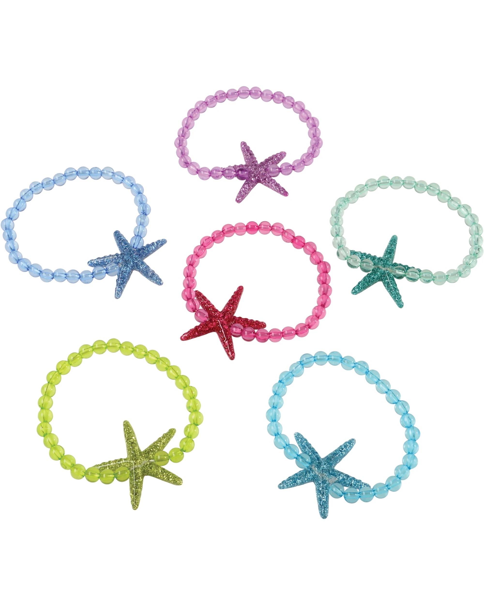 1 Partyrama Starfish Bracelets Pack of 6, 1 of 1