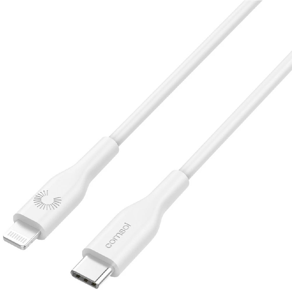 1 Comsol 1.2m USB-C to Lightning Cable White, 1 of 5