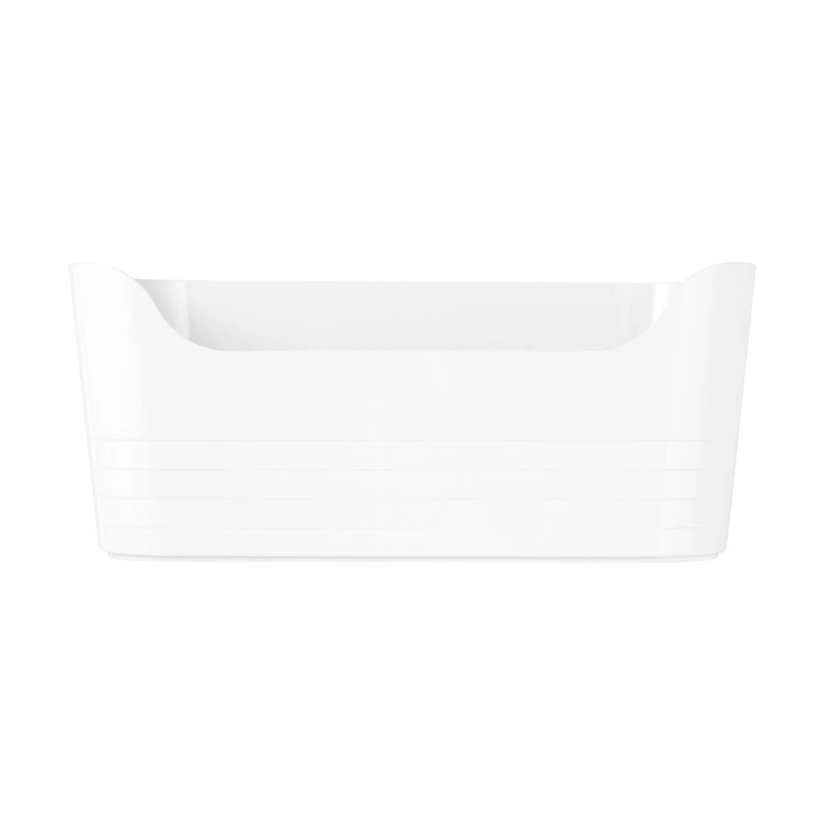 3 Medium Cut Out Edge Tub - White, 3 of 5