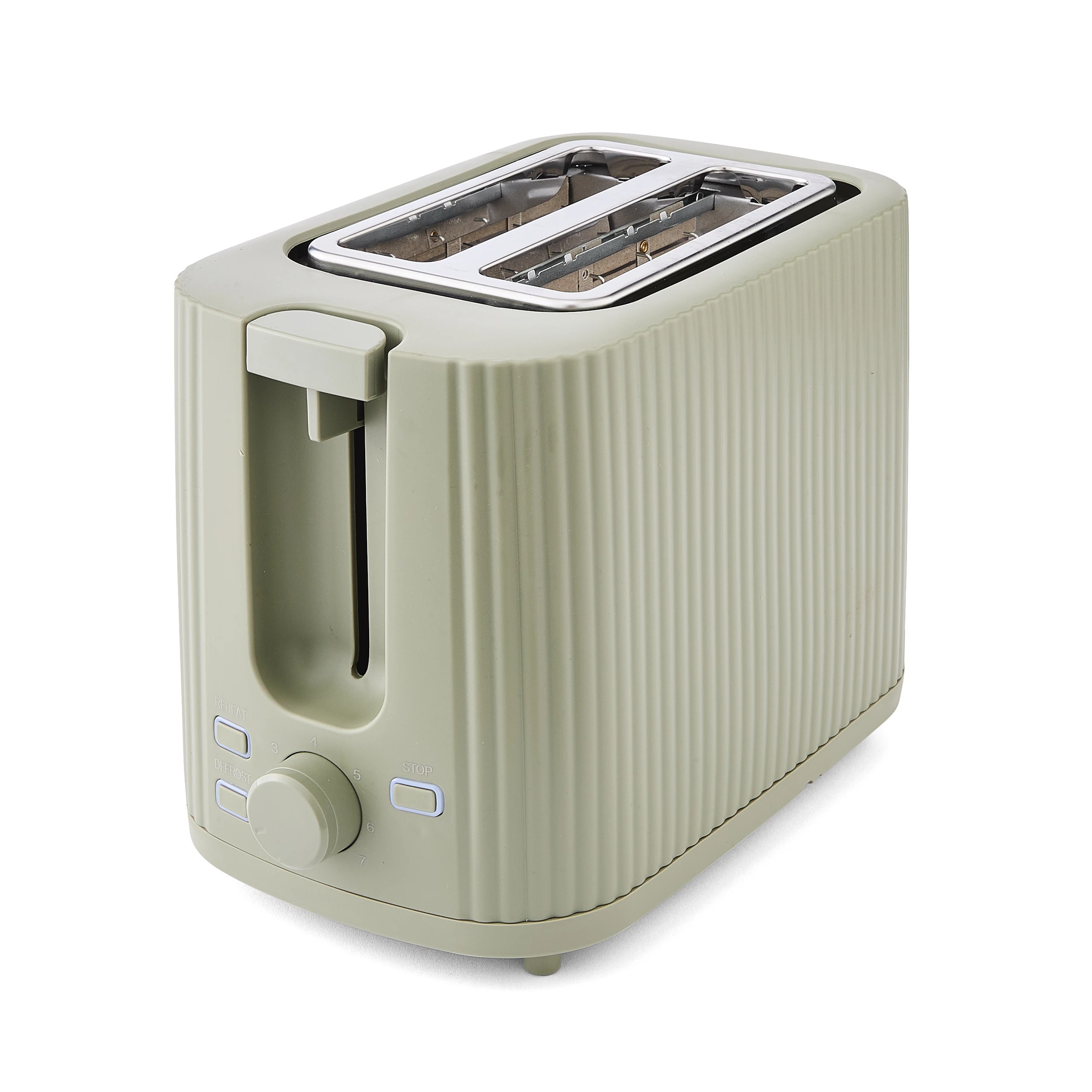3 2 Slice Linear Toaster - Green, 3 of 8