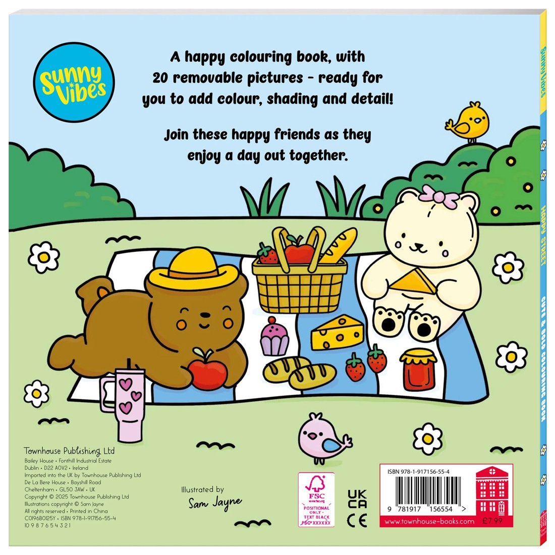 2 Sunny Vibes Happy Street Cute & Bold Colouring Book, 2 of 5