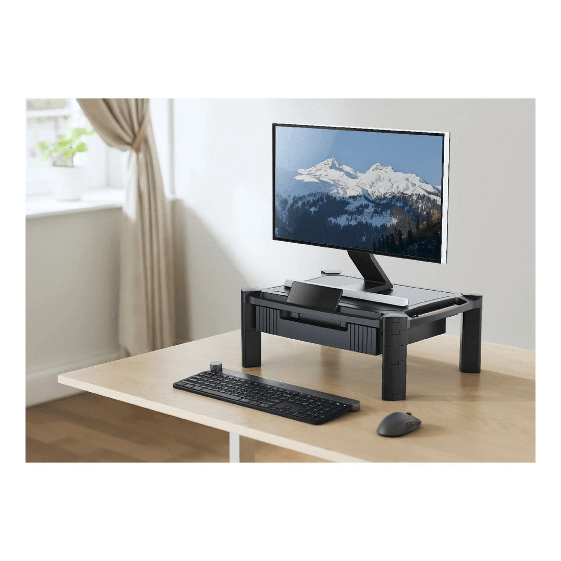 10 J.Burrows Monitor Riser with Drawer Black, 10 of 10