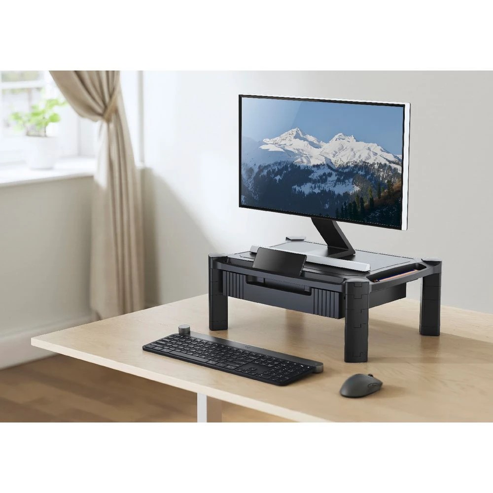 10 J.Burrows Monitor Riser with Drawer Black, 10 of 10